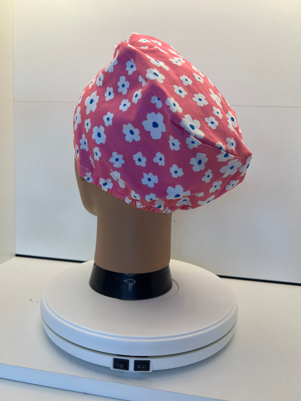 Pink Petals Print Jersey Theatre Hat.  Standard & Large Size.