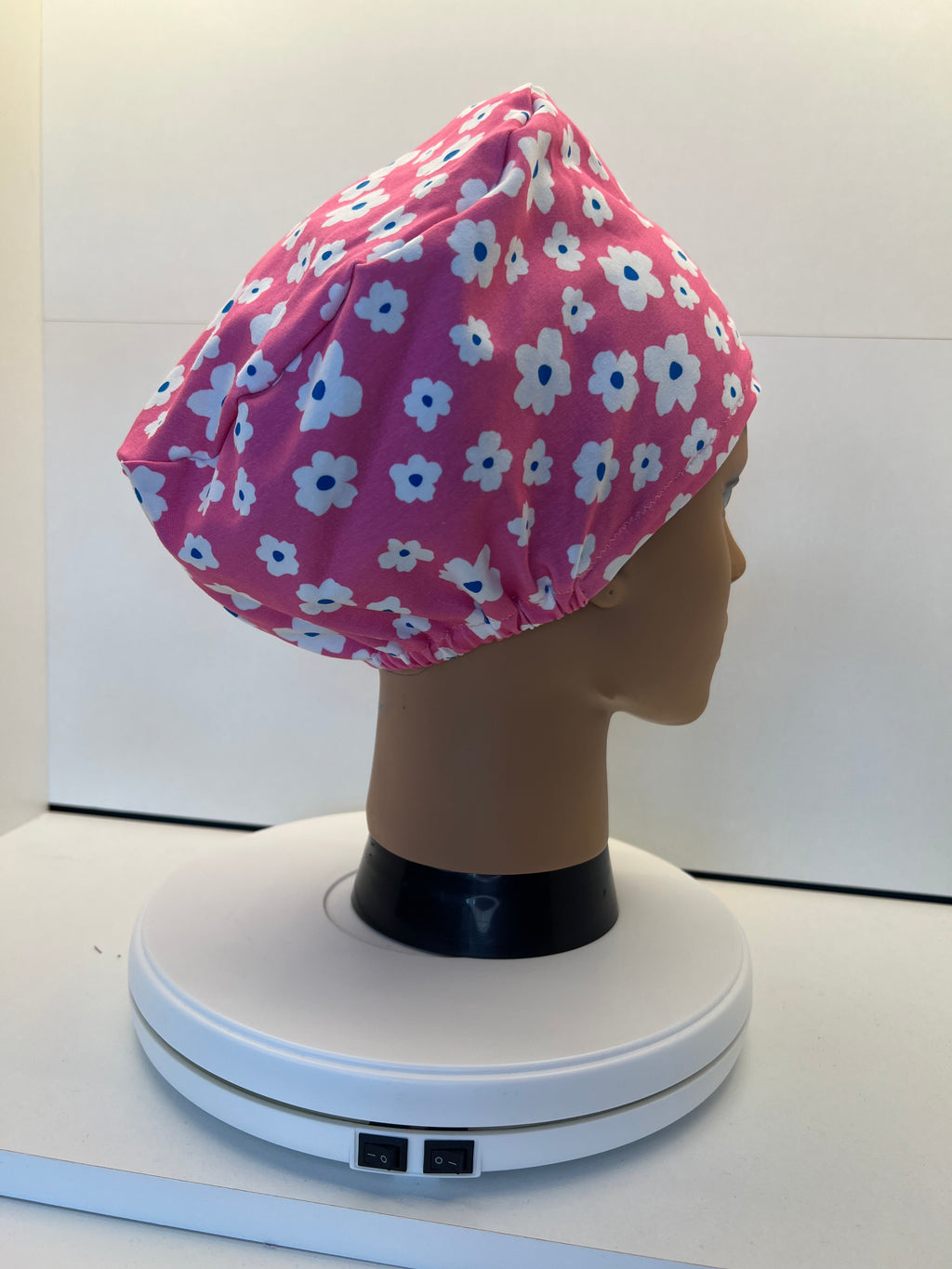 Pink Petals Print Jersey Theatre Hat.  Standard & Large Size.