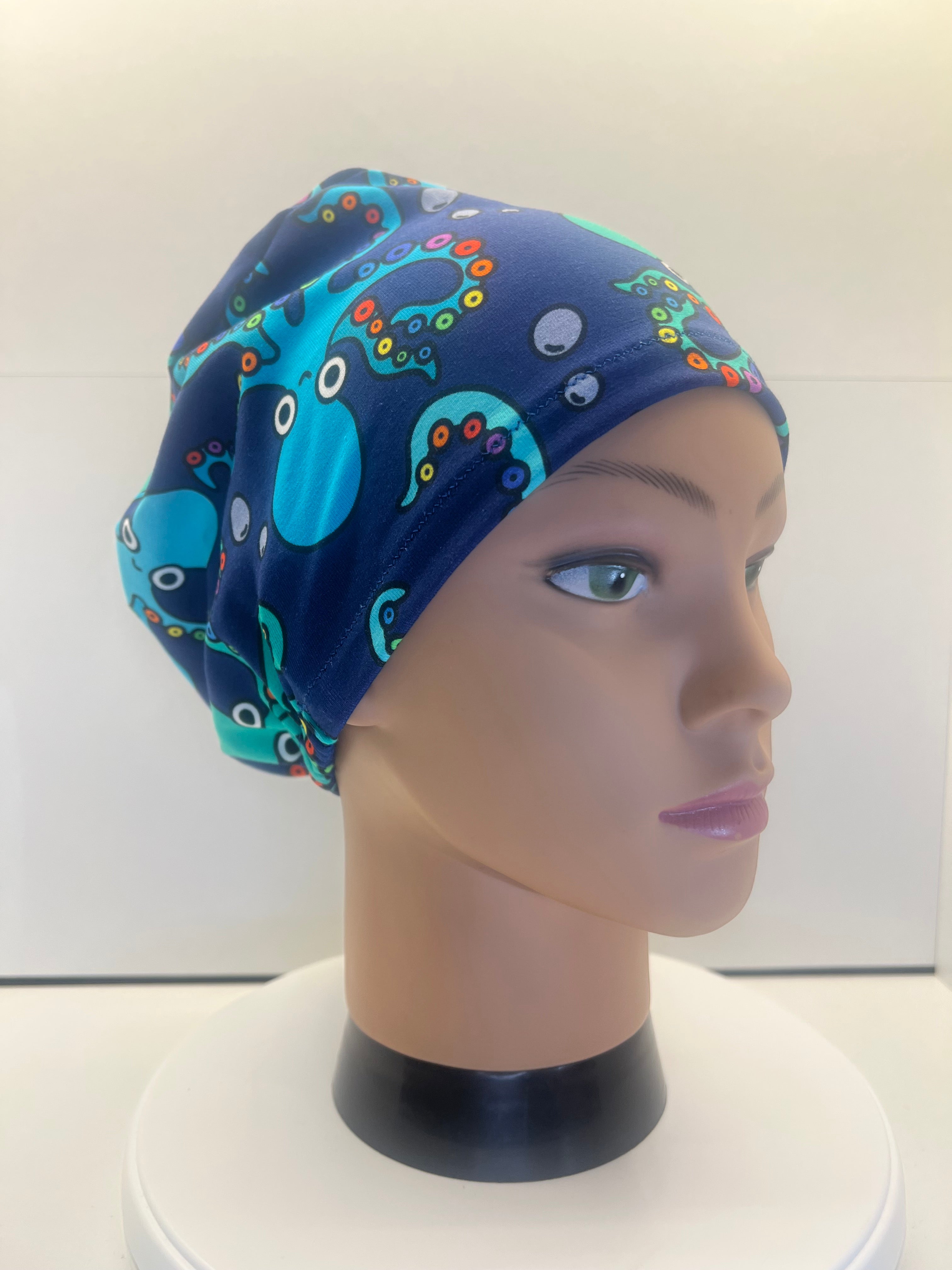 Octopus Oasis Stretch Jersey Theatre Hat.  Standard & Large Size