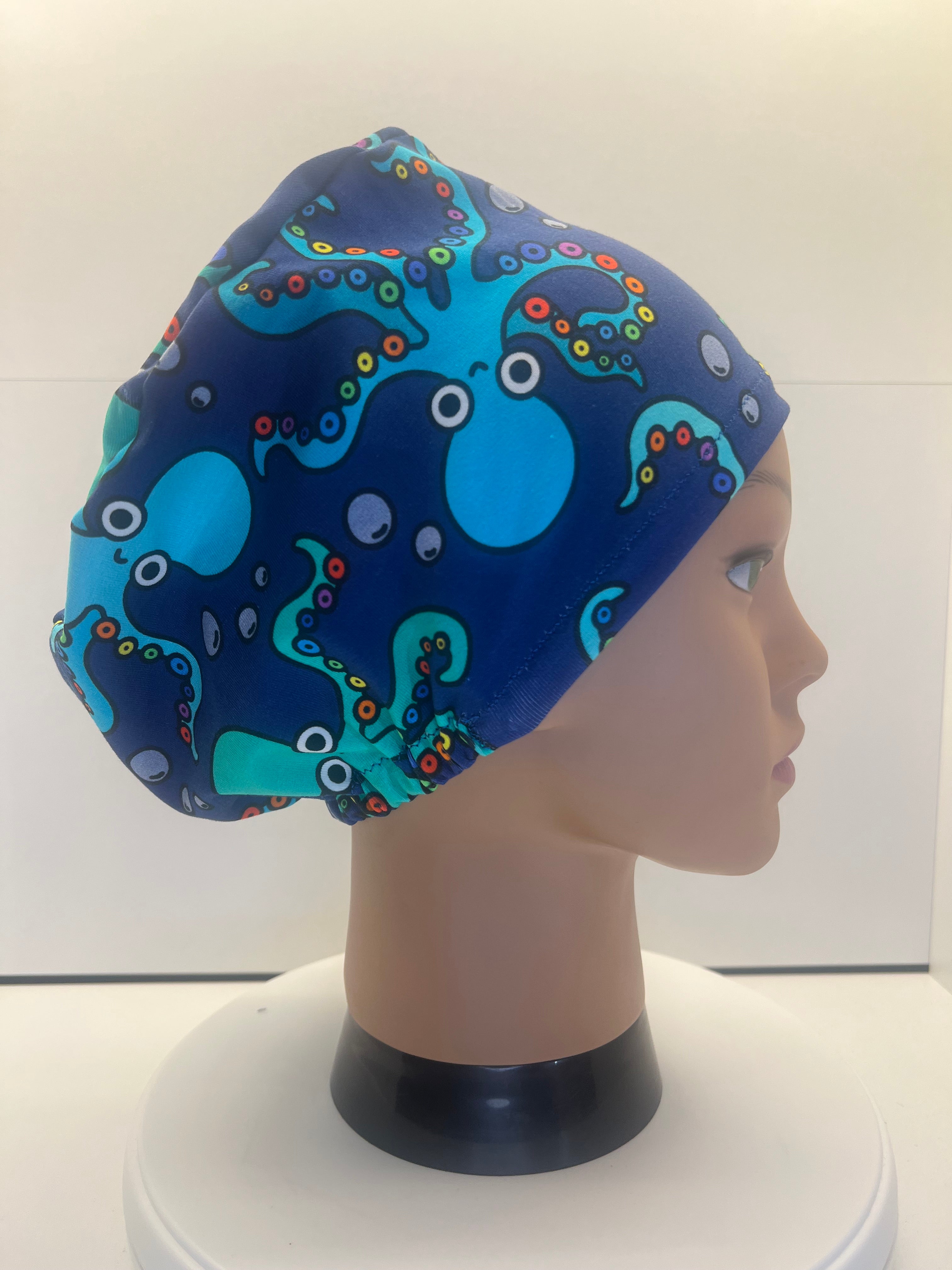 Octopus Oasis Stretch Jersey Theatre Hat.  Standard & Large Size