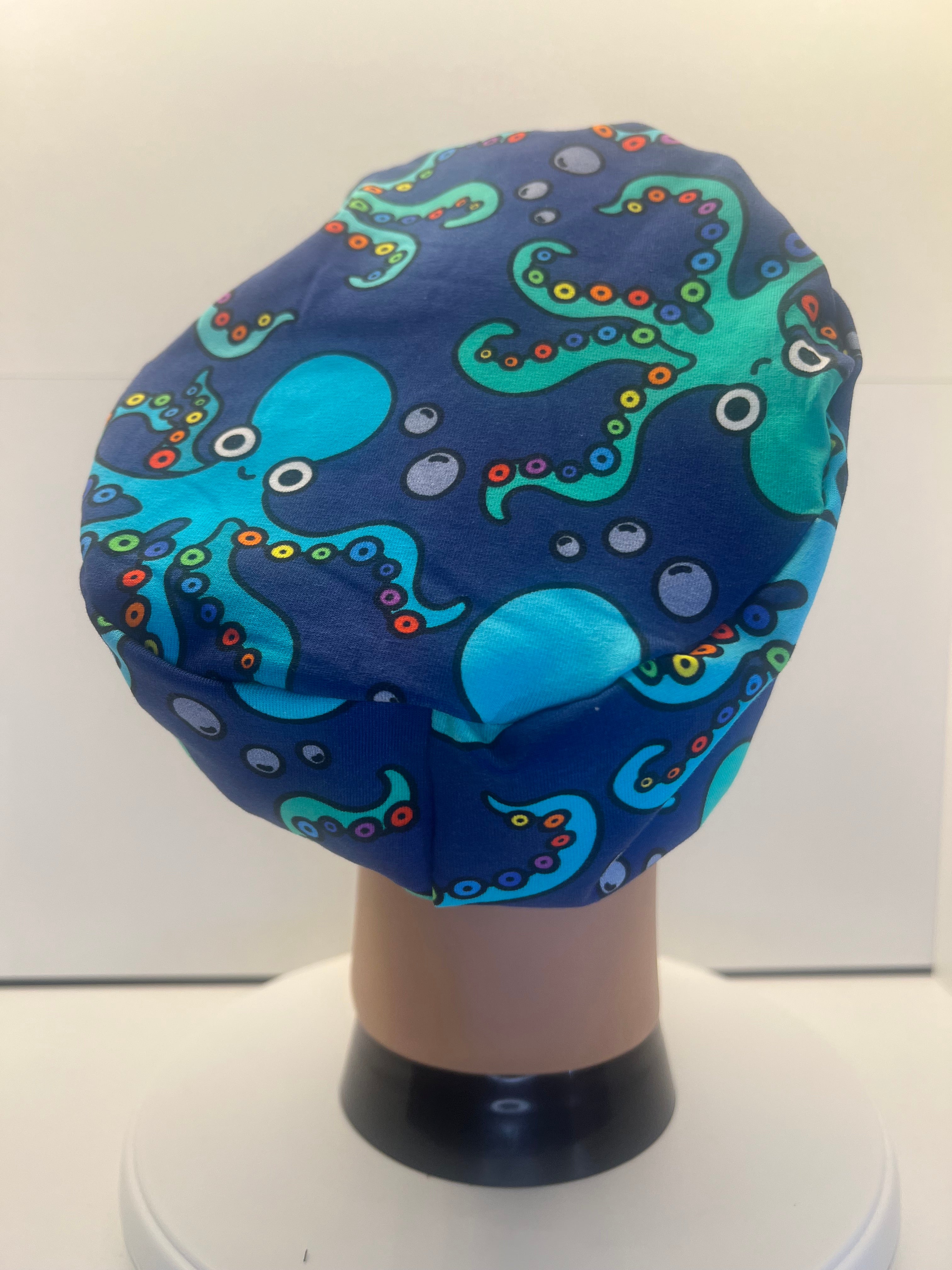 Octopus Oasis Stretch Jersey Theatre Hat.  Standard & Large Size