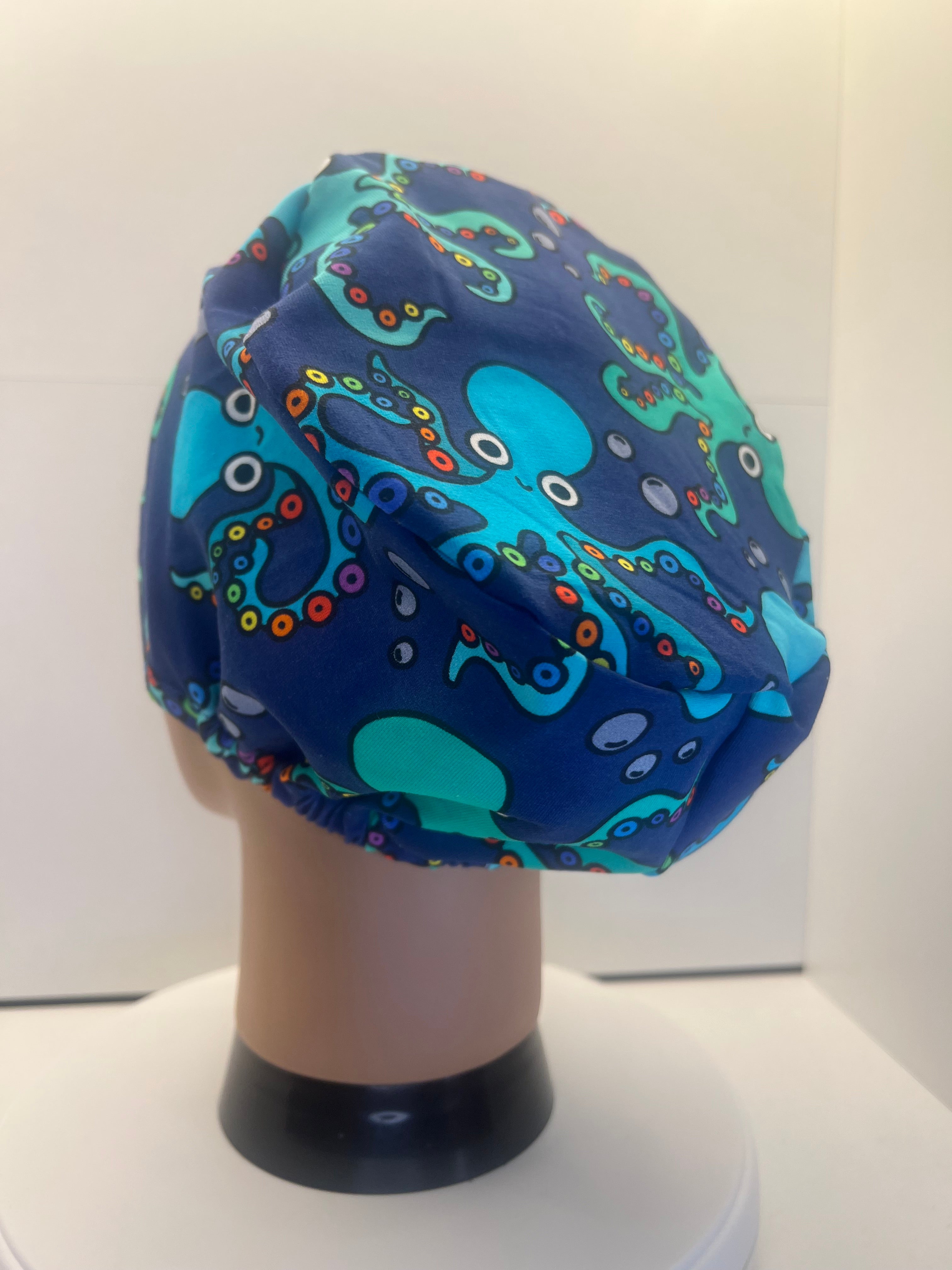 Octopus Oasis Stretch Jersey Theatre Hat.  Standard & Large Size