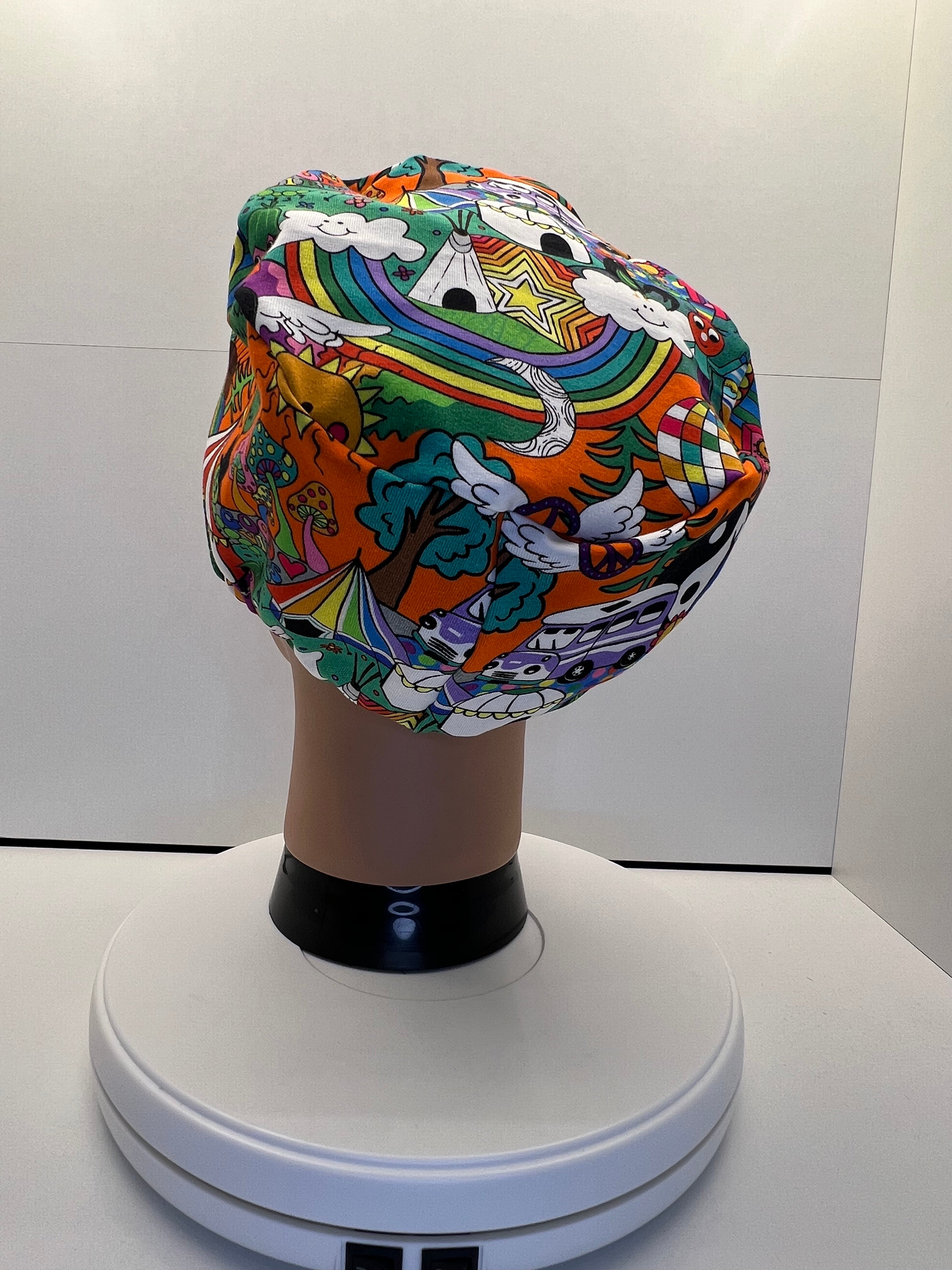 Festival Fields Stretch Jersey Theatre Hat.  Standard & Large Size