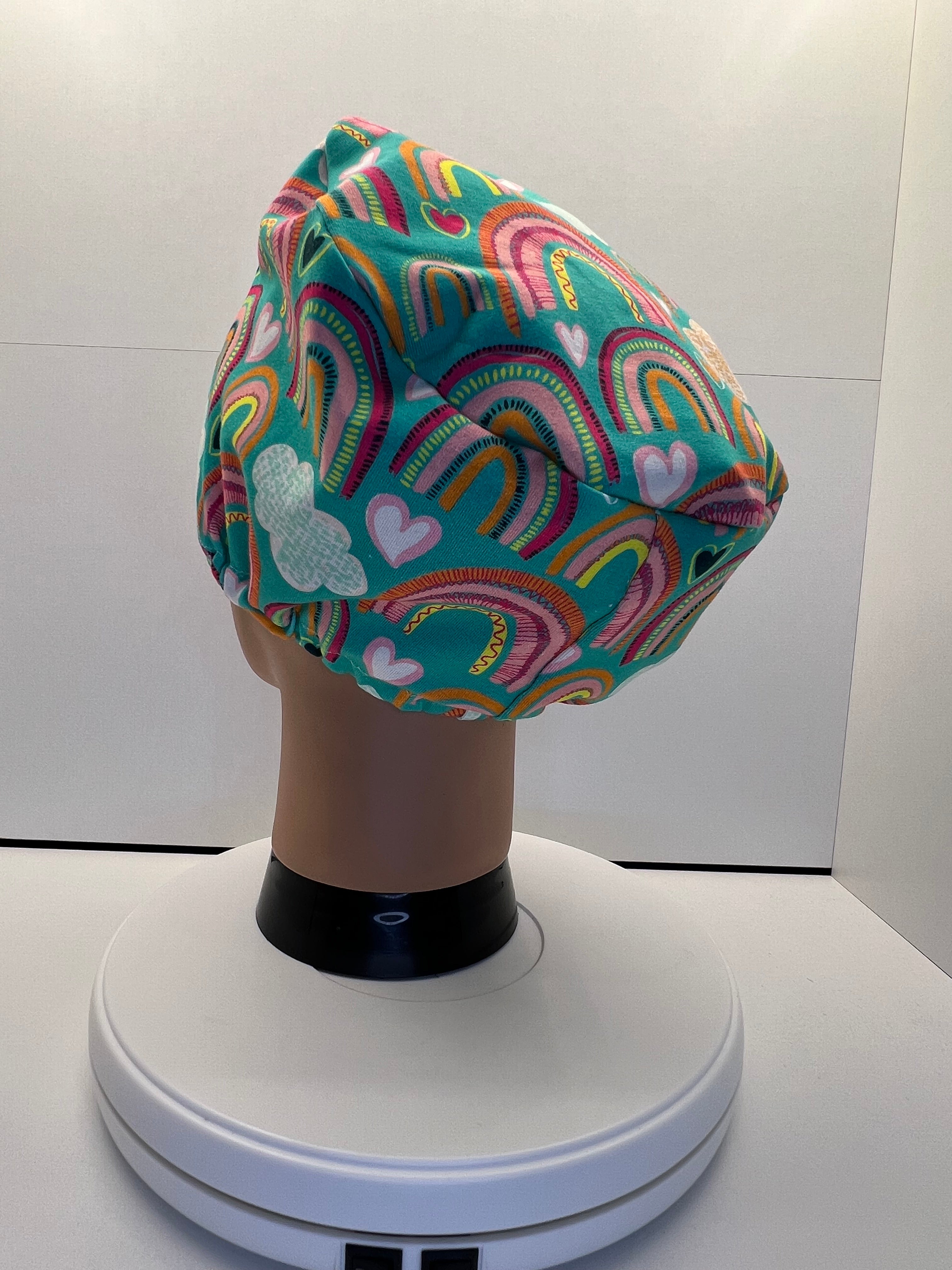 Rainbow Daydreams Stretch Jersey Theatre Hat.  Standard & Large Size