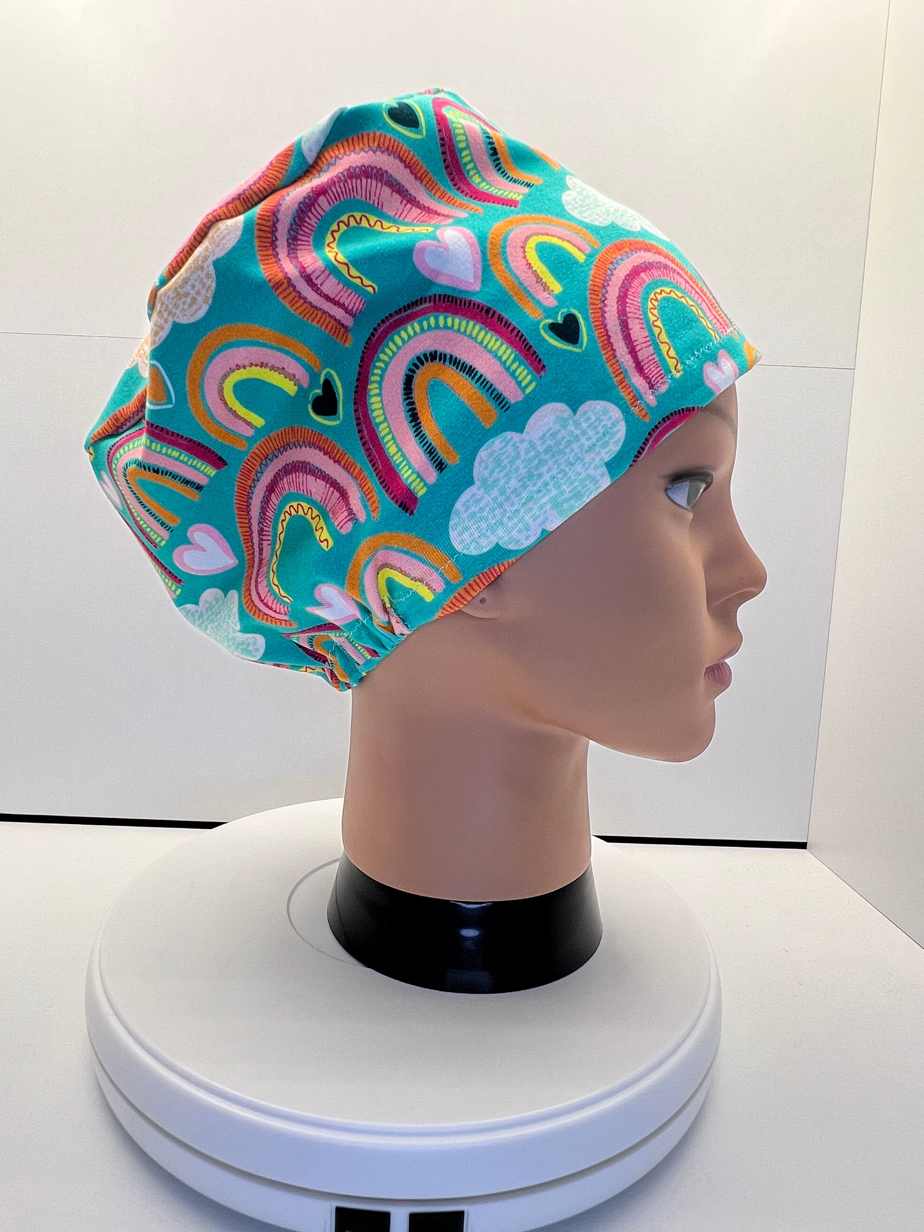 Rainbow Daydreams Stretch Jersey Theatre Hat.  Standard & Large Size
