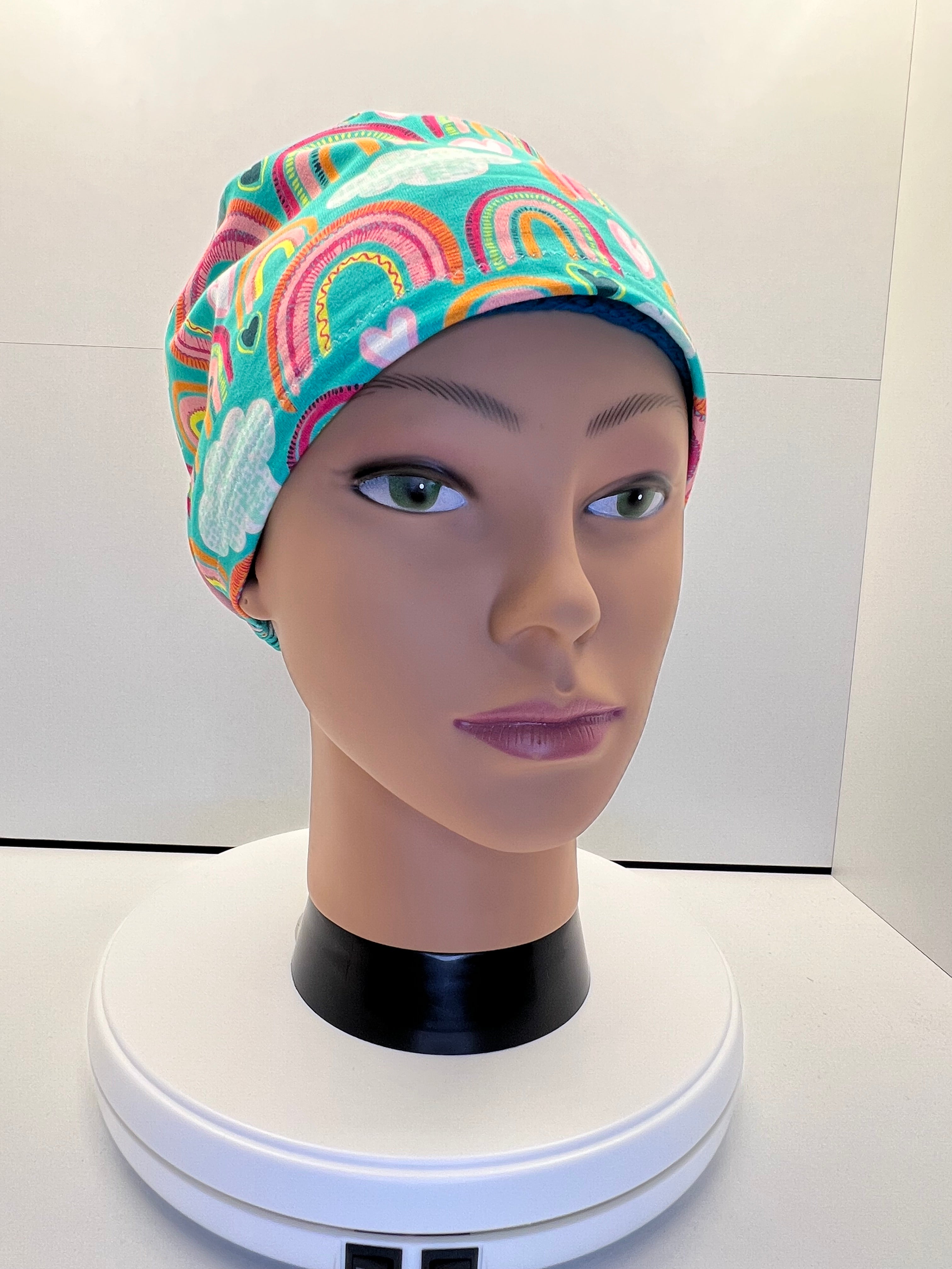 Rainbow Daydreams Stretch Jersey Theatre Hat.  Standard & Large Size