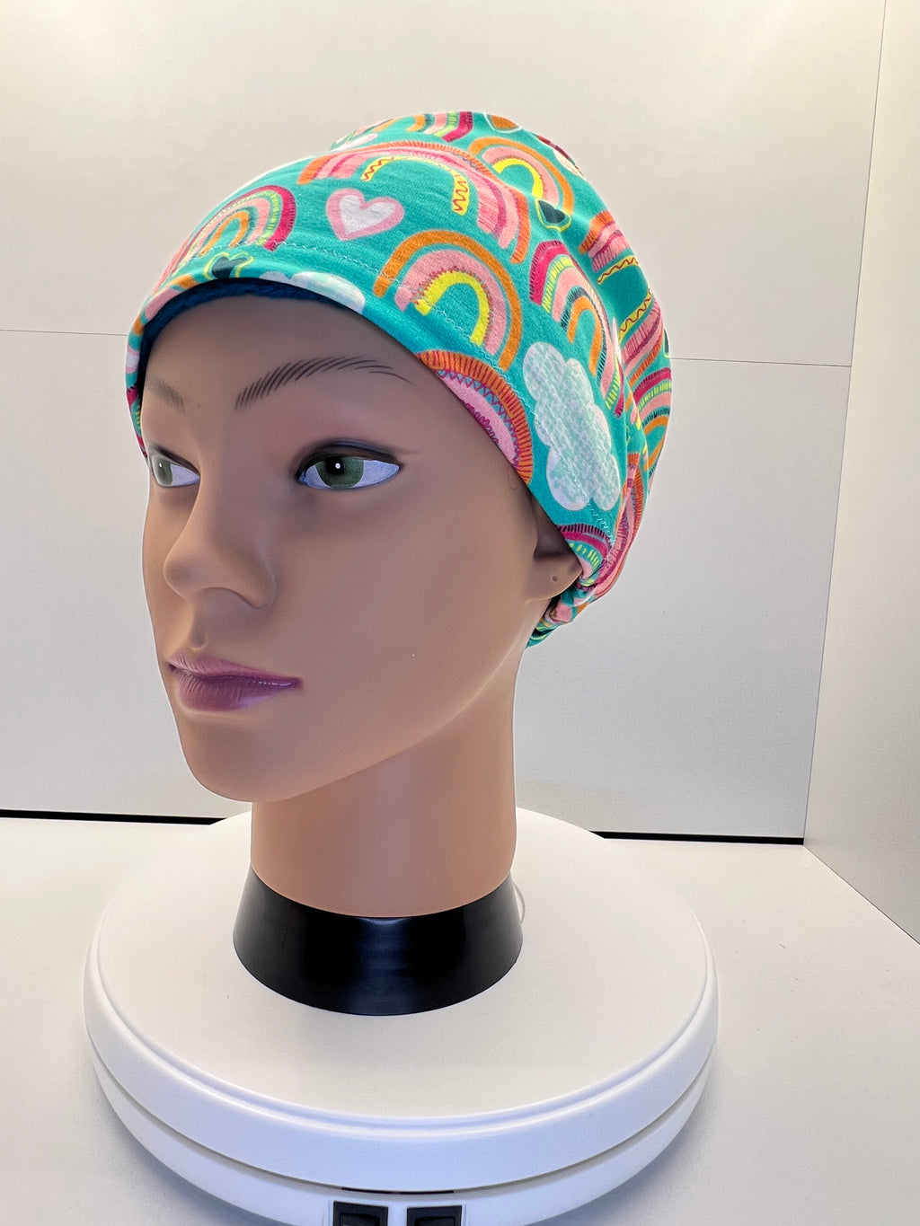 Rainbow Daydreams Stretch Jersey Theatre Hat.  Standard & Large Size