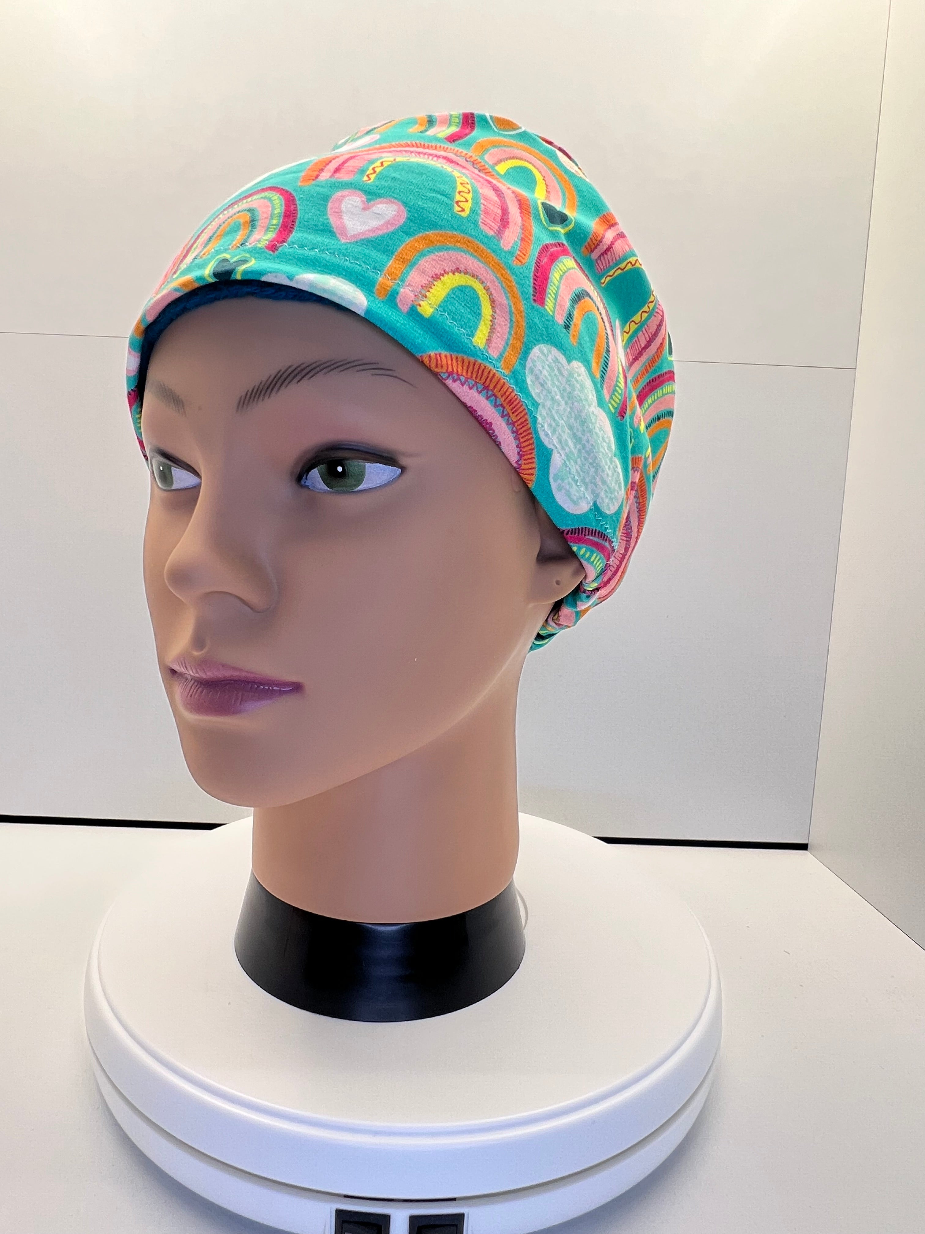 Rainbow Daydreams Stretch Jersey Theatre Hat.  Standard & Large Size