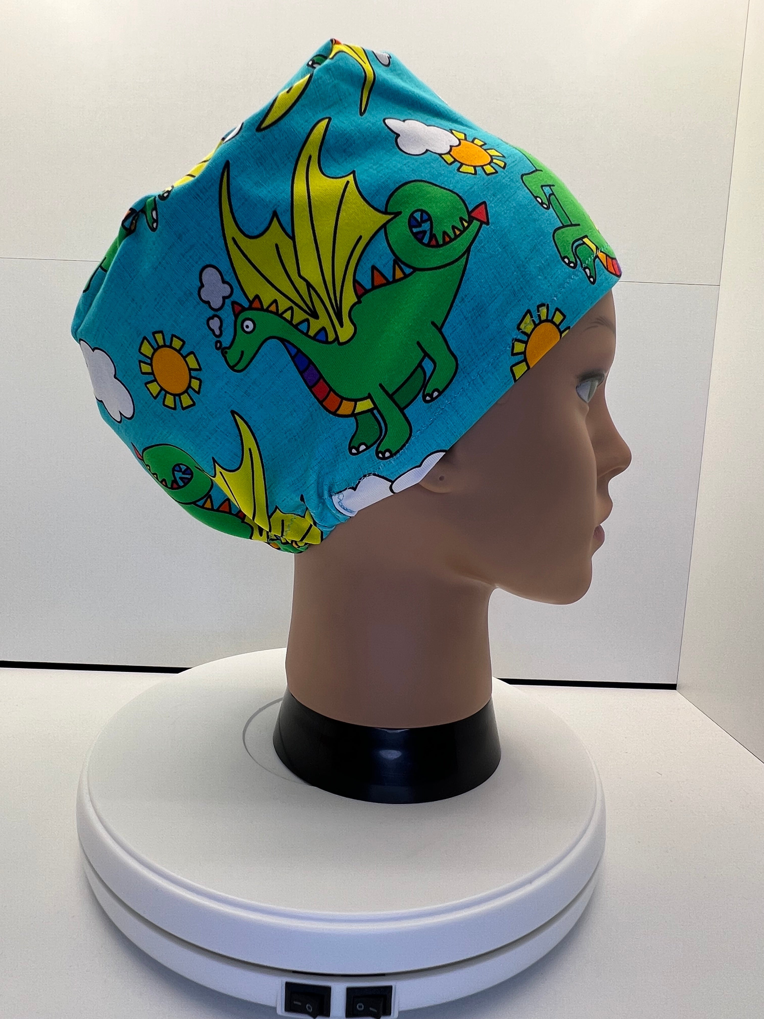 Dragon Skies Stretch Jersey Theatre Hat.  Standard & Large Size