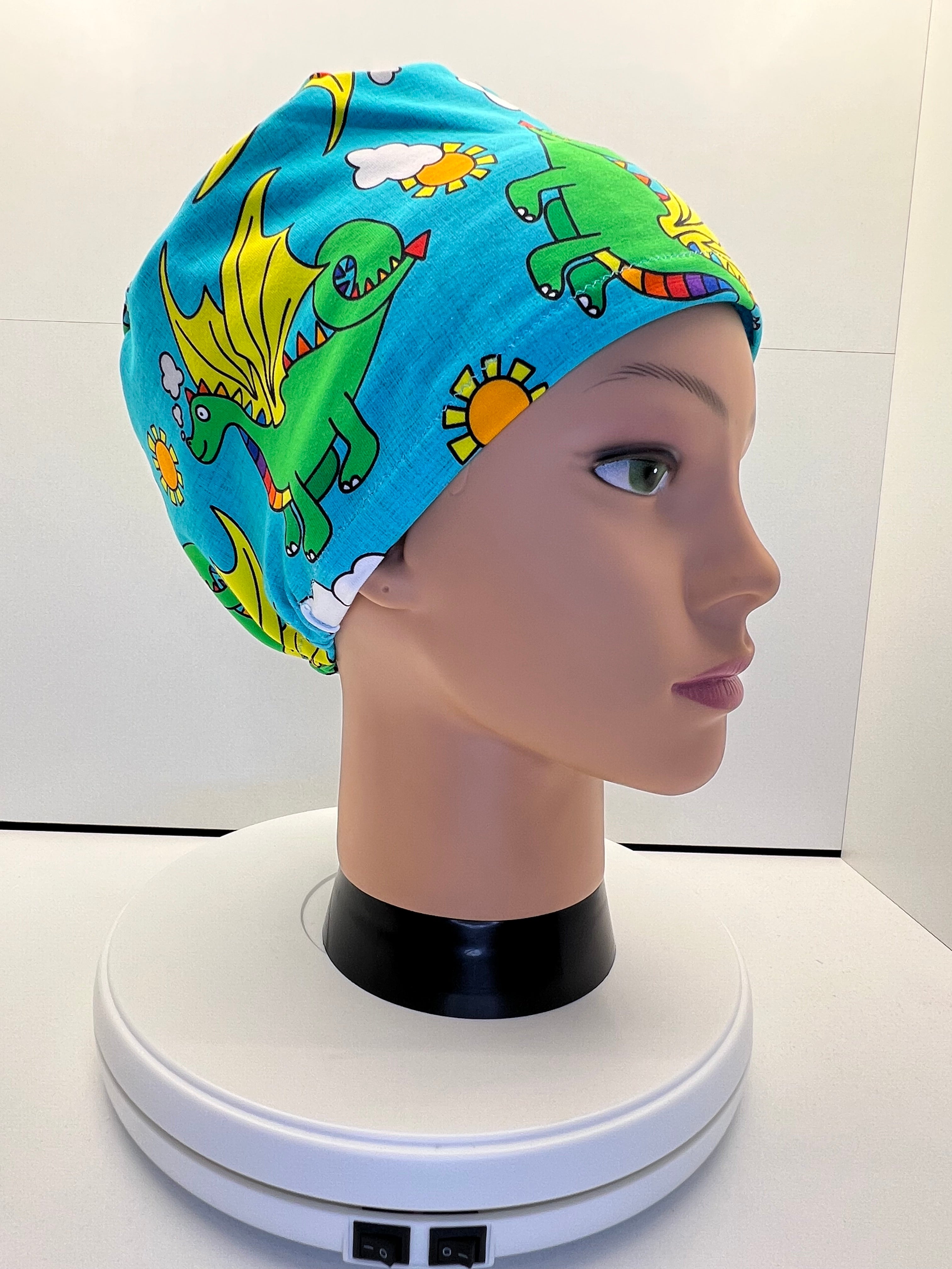 Dragon Skies Stretch Jersey Theatre Hat.  Standard & Large Size