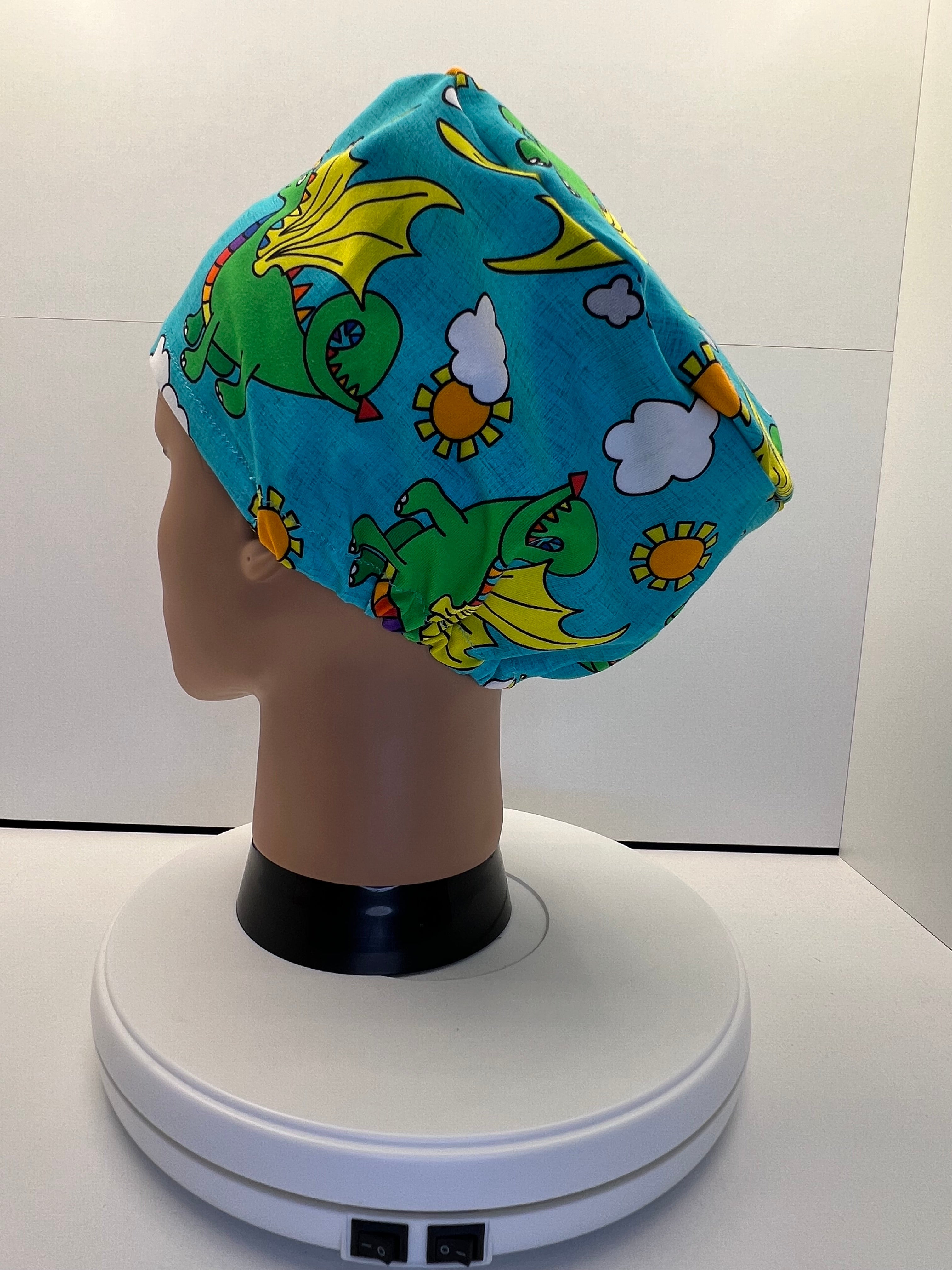 Dragon Skies Stretch Jersey Theatre Hat.  Standard & Large Size