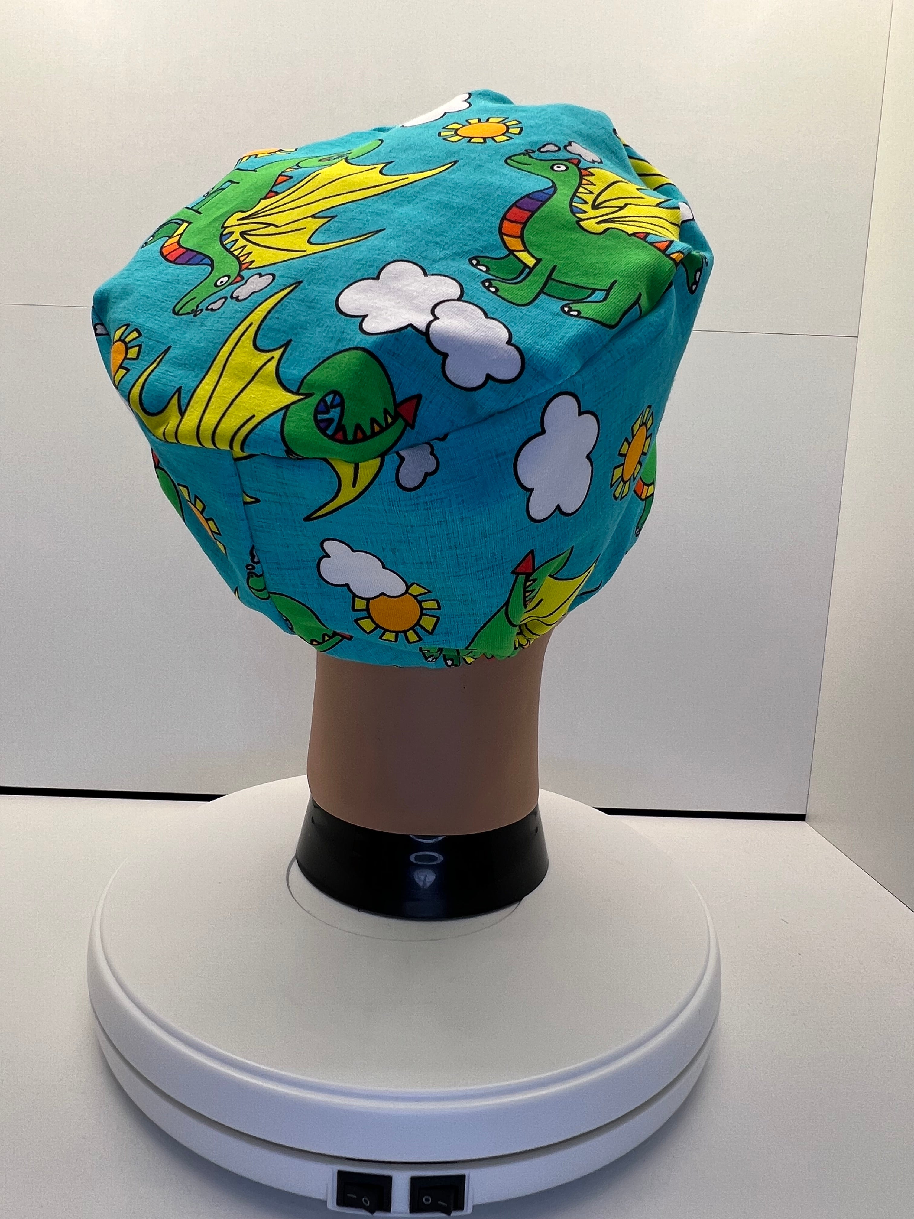 Dragon Skies Stretch Jersey Theatre Hat.  Standard & Large Size