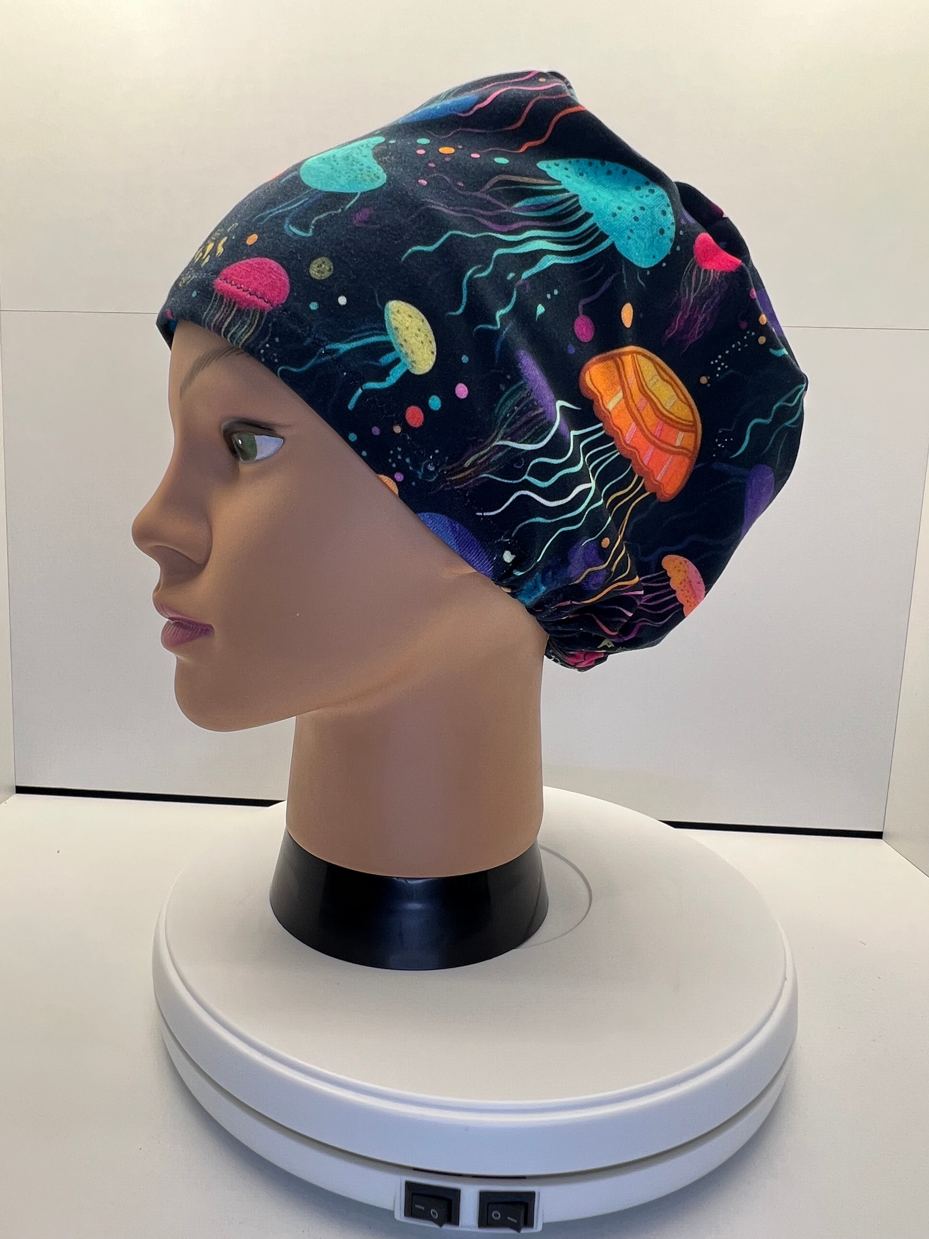 Jellyfish Dreams Stretch Jersey Theatre Hat.  Standard & Large Size