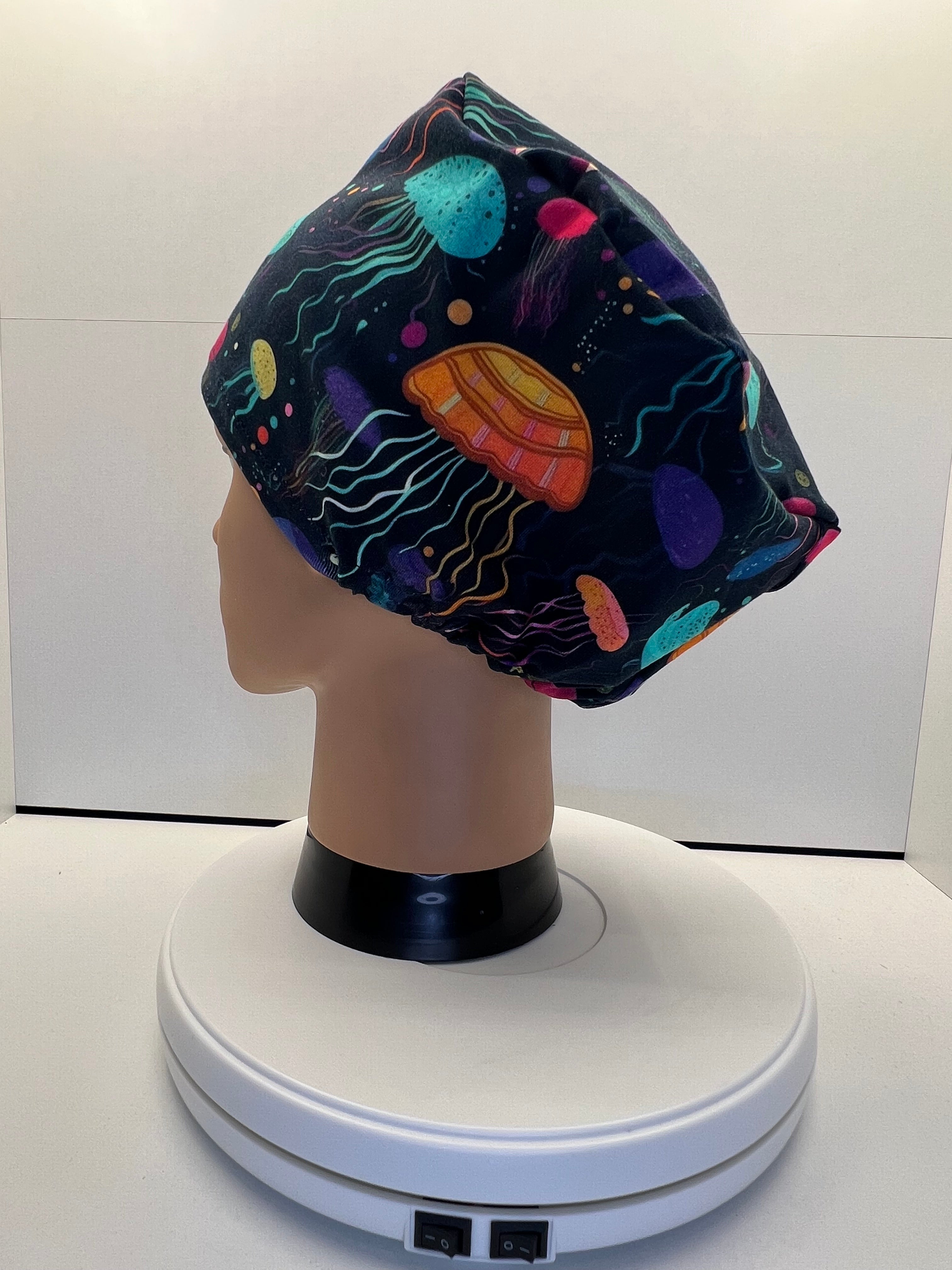 Jellyfish Dreams Stretch Jersey Theatre Hat.  Standard & Large Size