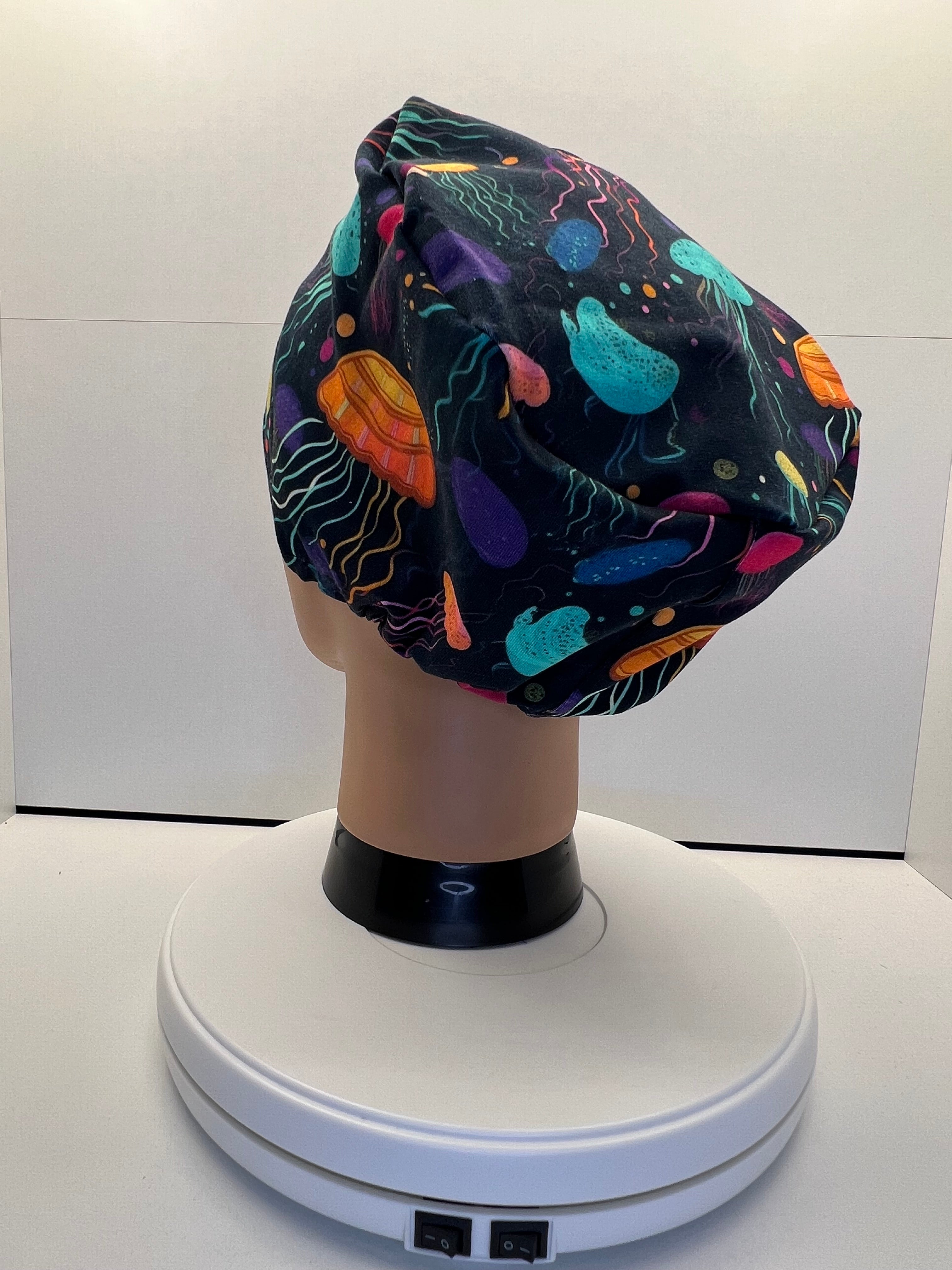 Jellyfish Dreams Stretch Jersey Theatre Hat.  Standard & Large Size