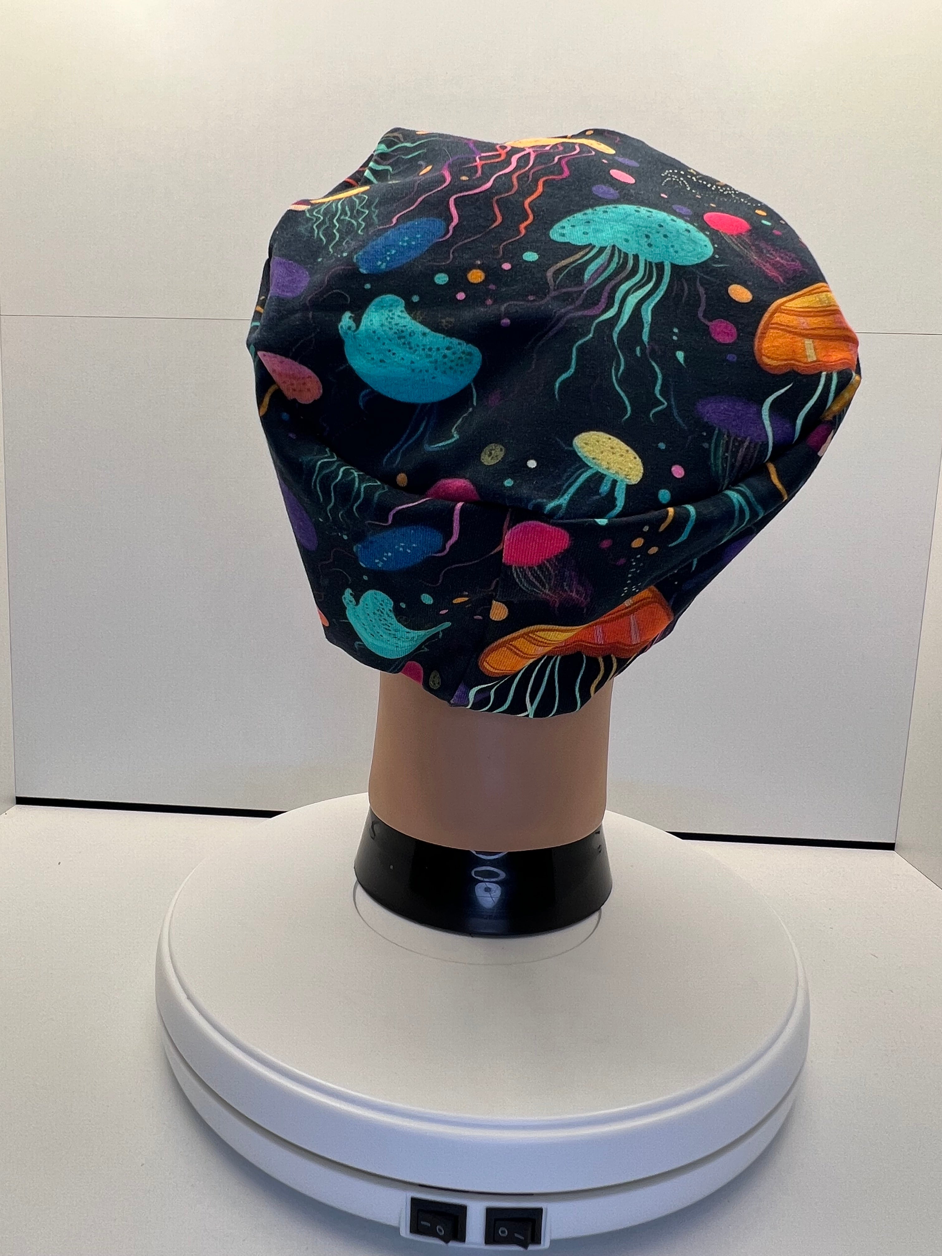 Jellyfish Dreams Stretch Jersey Theatre Hat.  Standard & Large Size