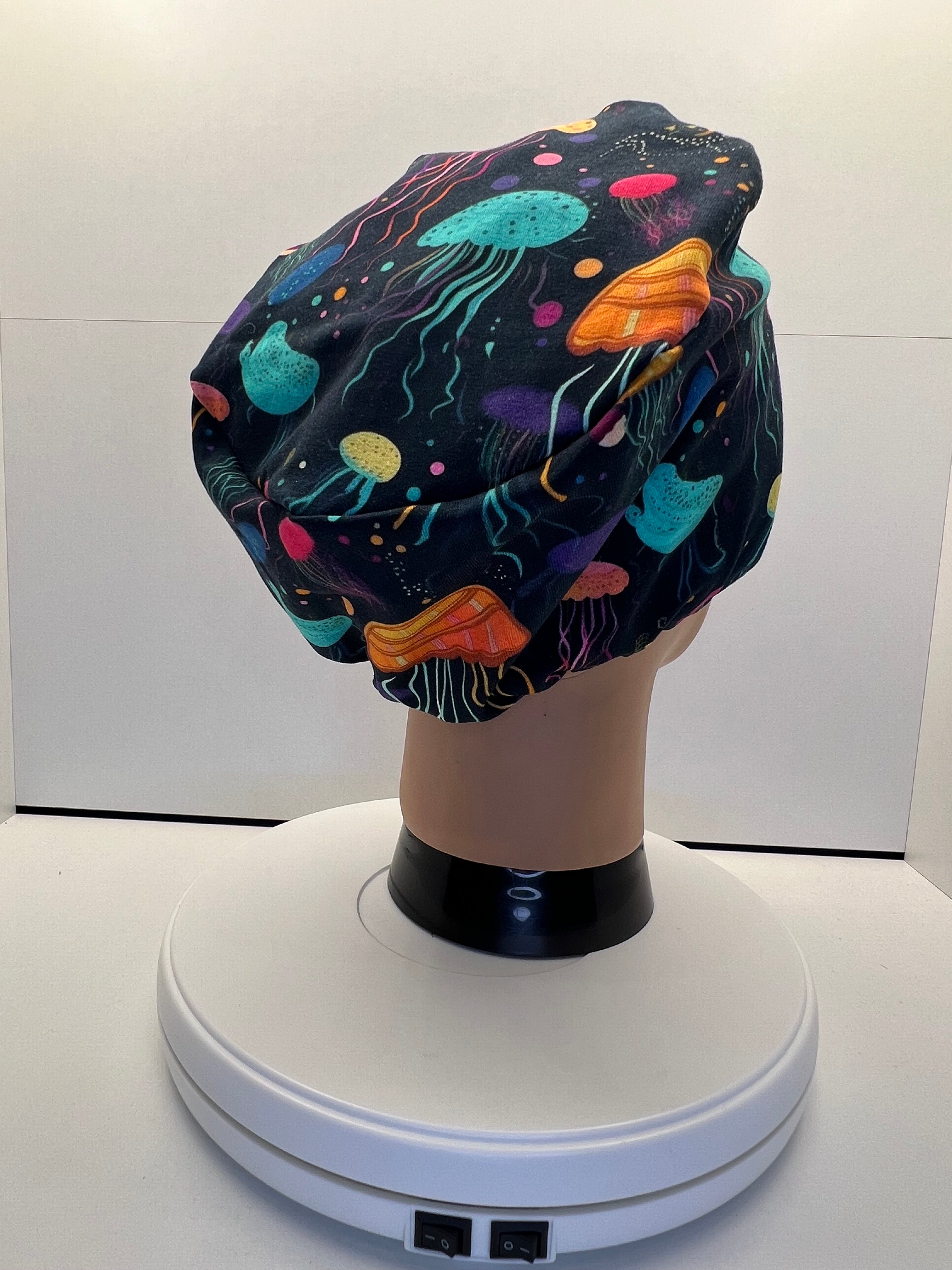 Jellyfish Dreams Stretch Jersey Theatre Hat.  Standard & Large Size