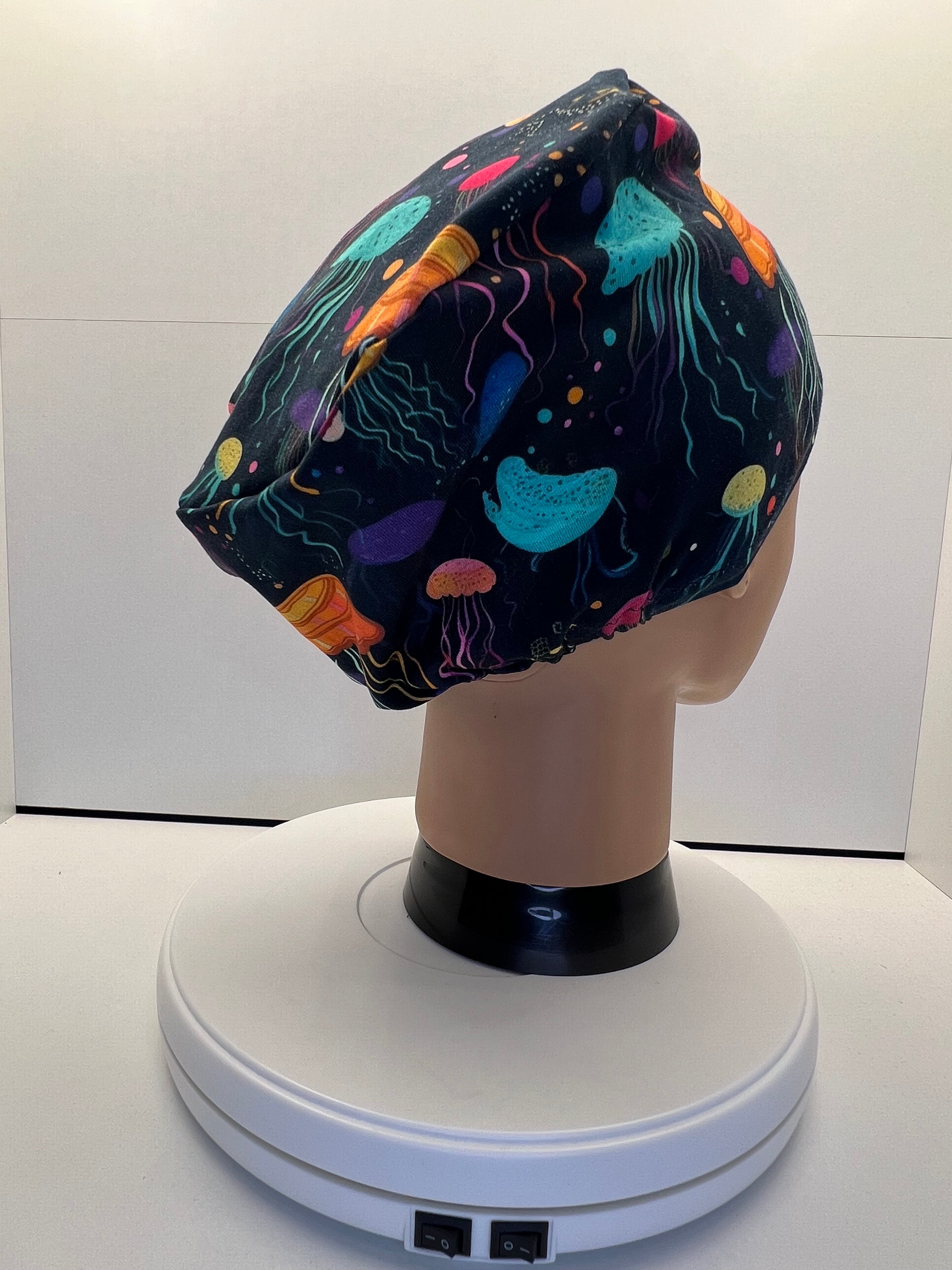 Jellyfish Dreams Stretch Jersey Theatre Hat.  Standard & Large Size