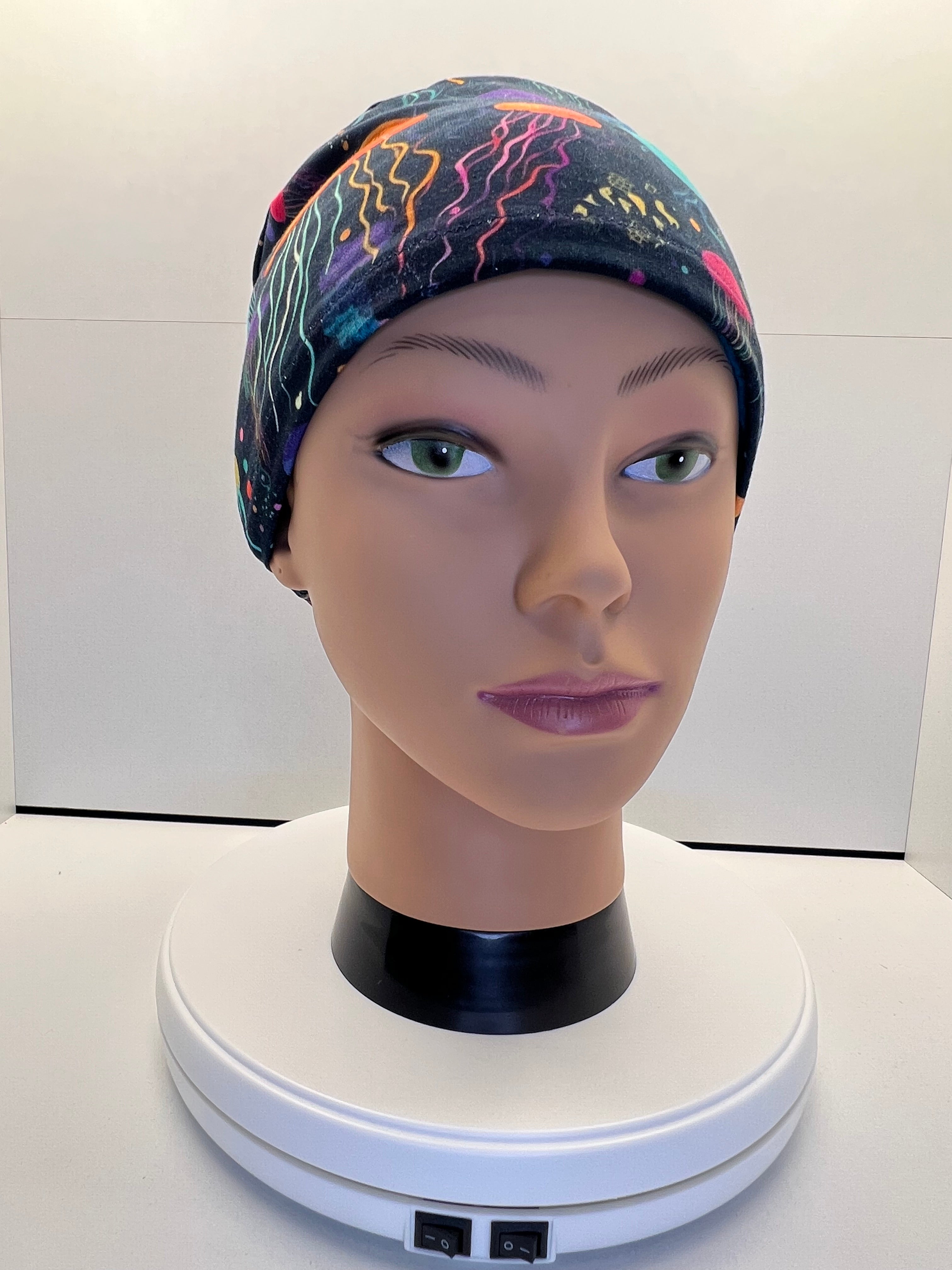 Jellyfish Dreams Stretch Jersey Theatre Hat.  Standard & Large Size
