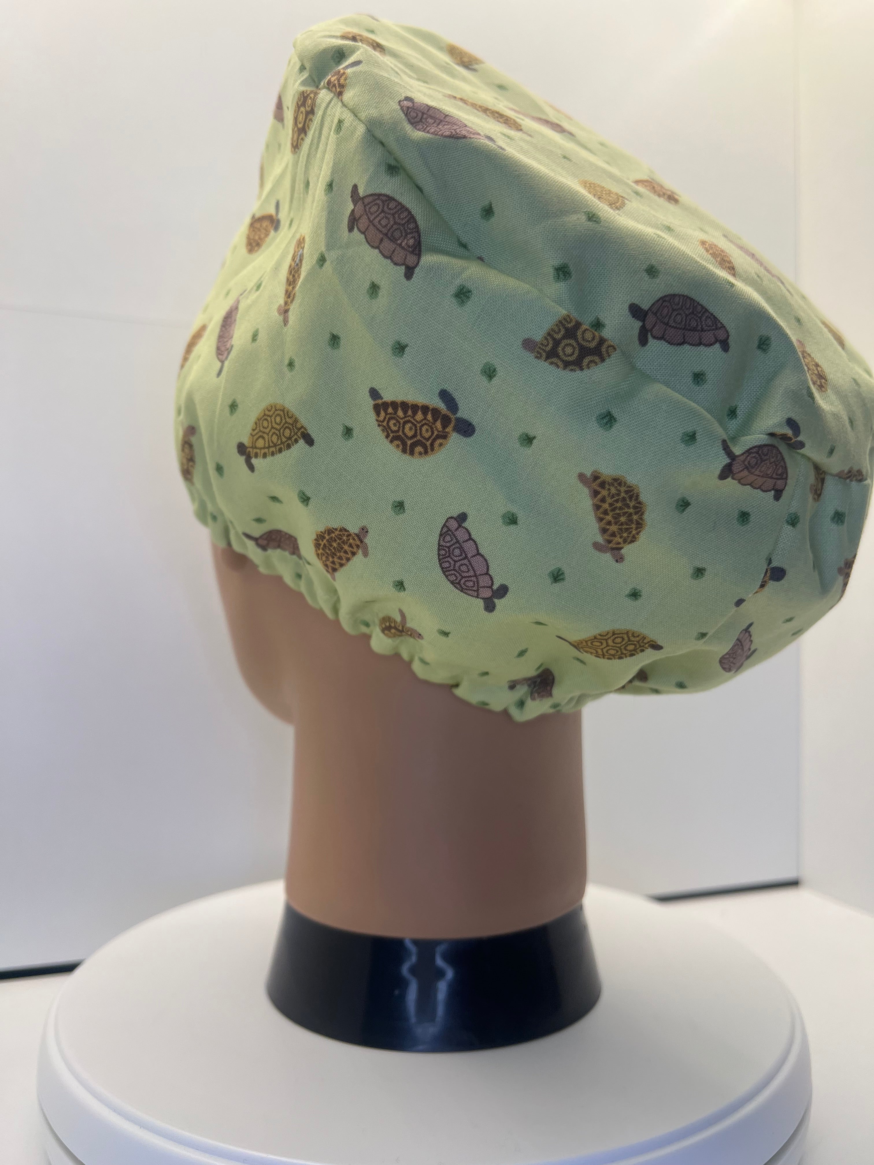 Tiny Tortoises 100% Cotton Scrub Cap/Theatre Hat - UK Handmade