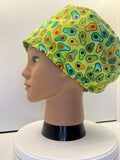 Avocado Smiles 100% Cotton Scrub Cap/Theatre Hat - Optional satin Lining