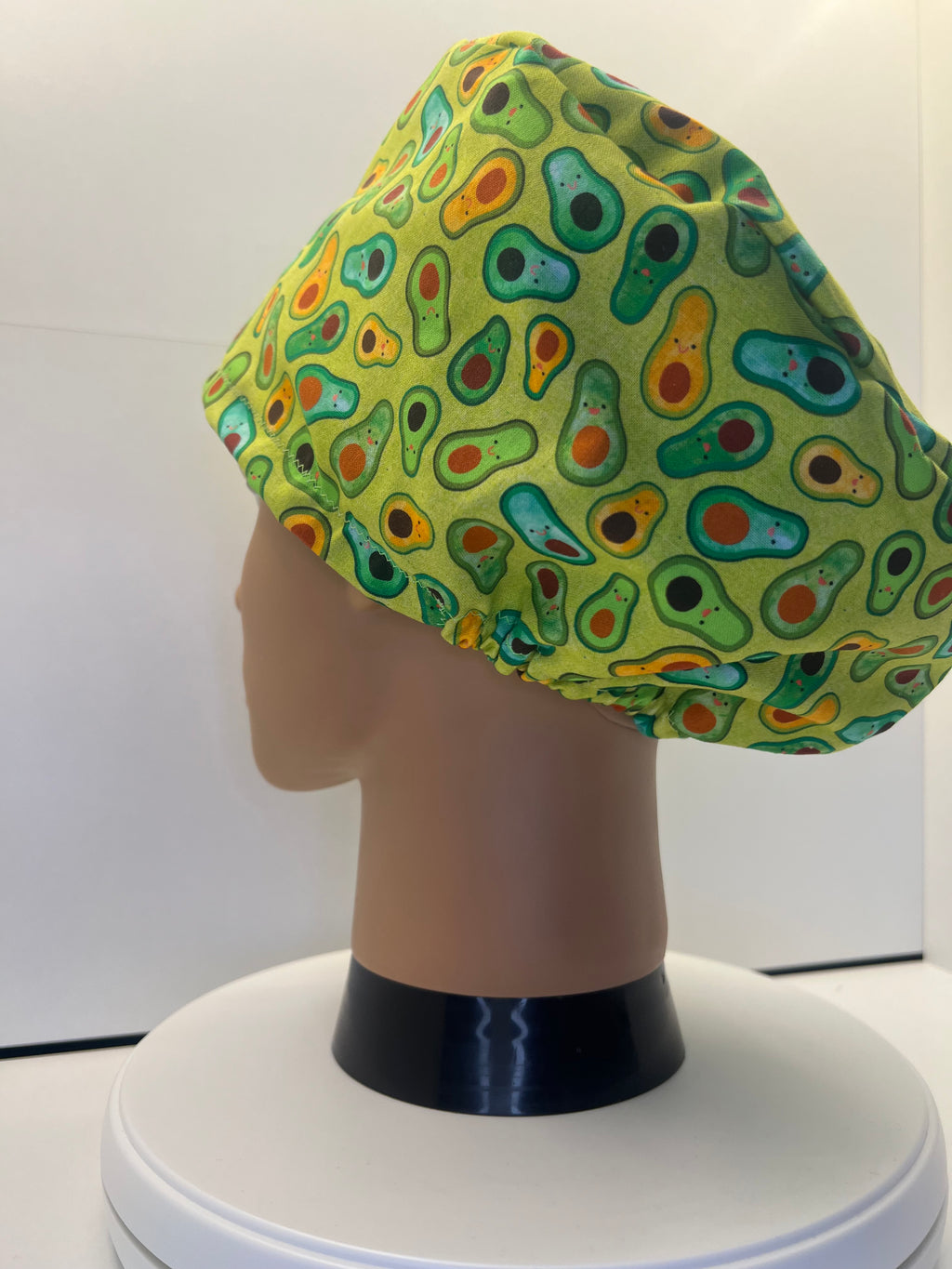 Avocado Smiles 100% Cotton Scrub Cap/Theatre Hat - Optional satin Lining