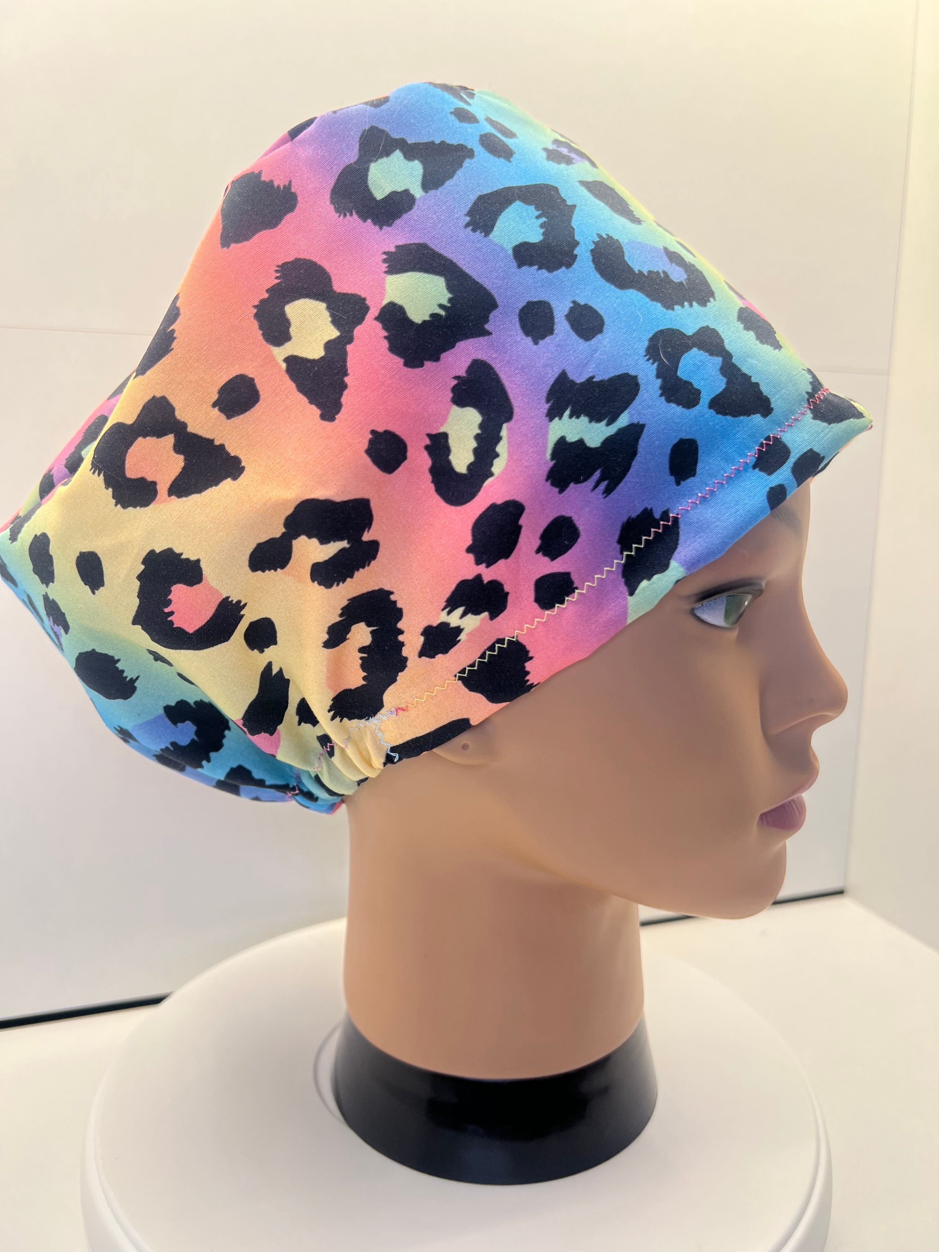 Leopard Skies 100% Cotton Scrub Cap/Theatre Hat - UK Handmade