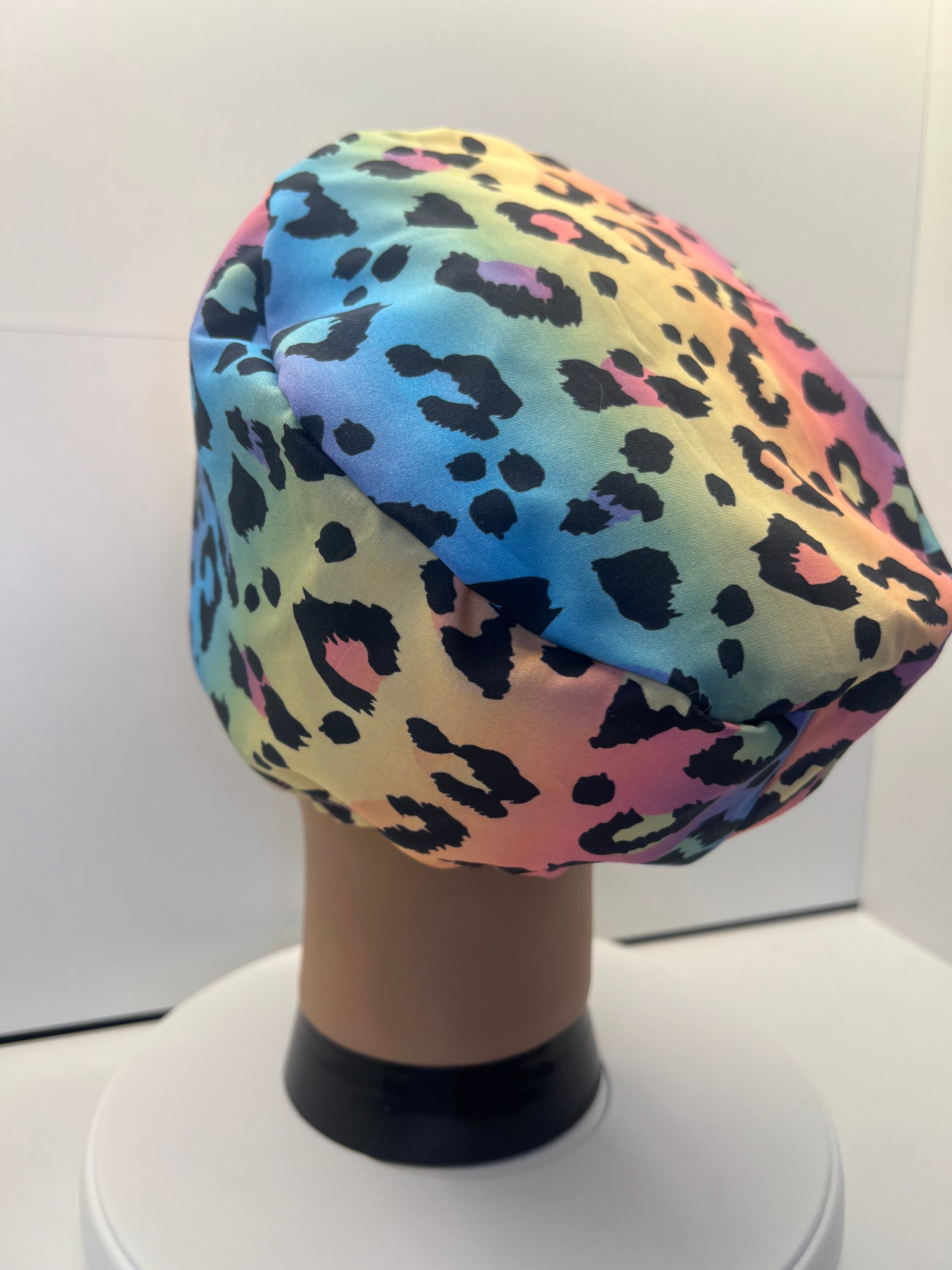 Leopard Skies 100% Cotton Scrub Cap/Theatre Hat - UK Handmade