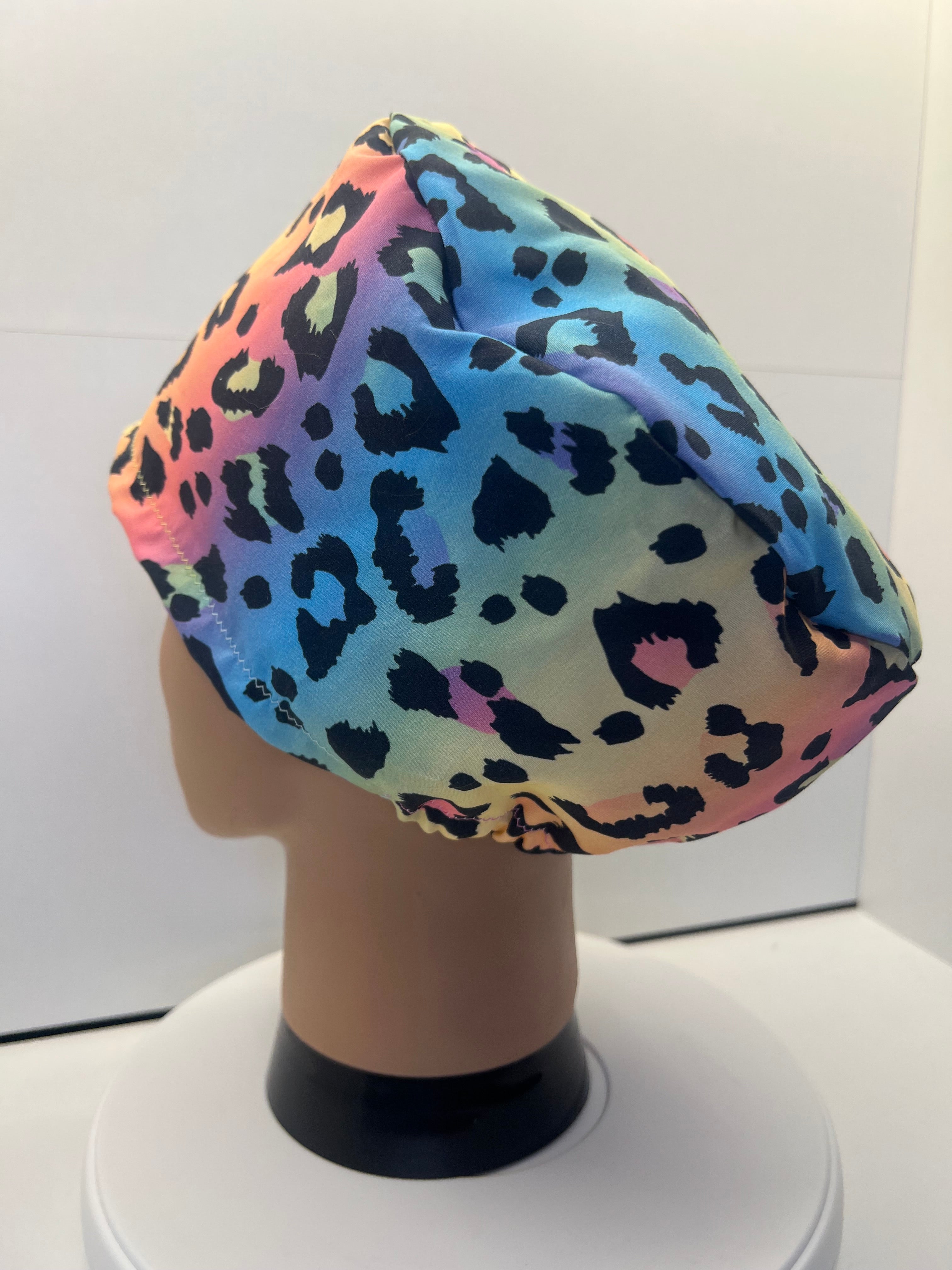 Leopard Skies 100% Cotton Scrub Cap/Theatre Hat - UK Handmade