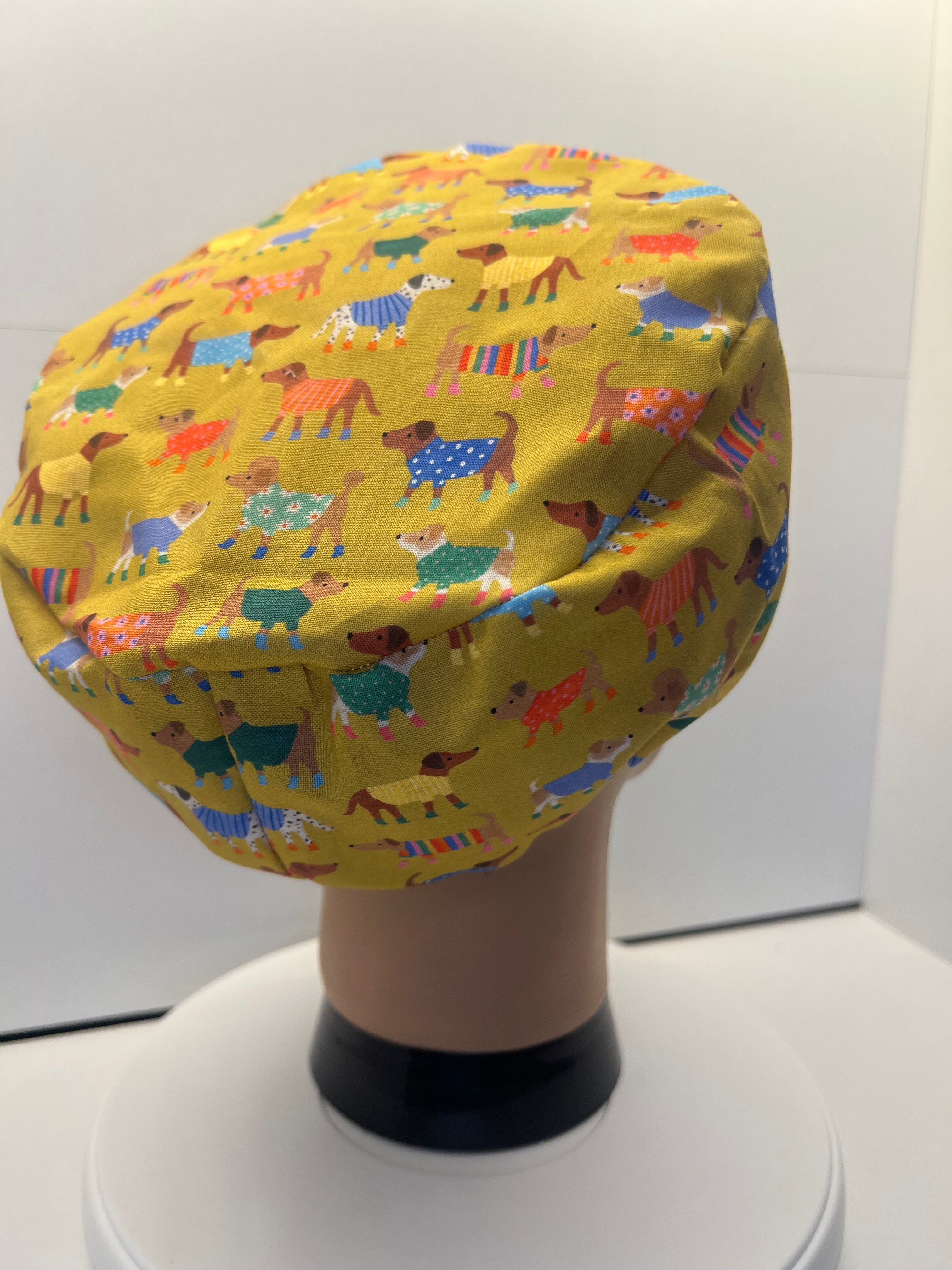 Winter Walkies 100% Cotton Theatre Scrub cap / hat.  UK Handmade