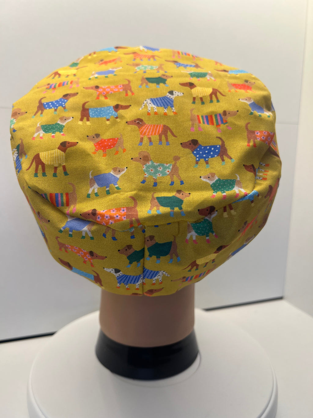 Winter Walkies 100% Cotton Theatre Scrub cap / hat.  UK Handmade