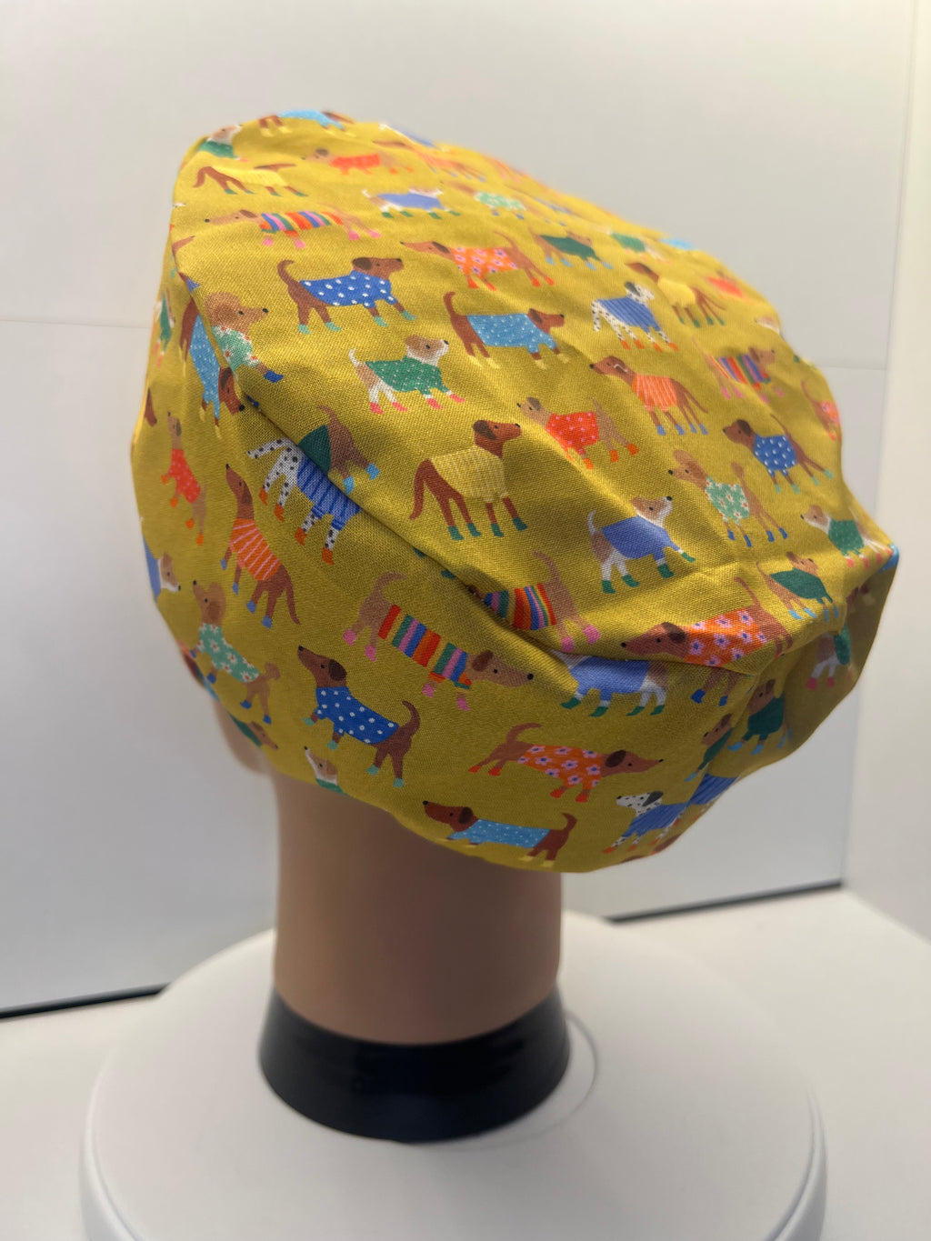 Winter Walkies 100% Cotton Theatre Scrub cap / hat.  UK Handmade