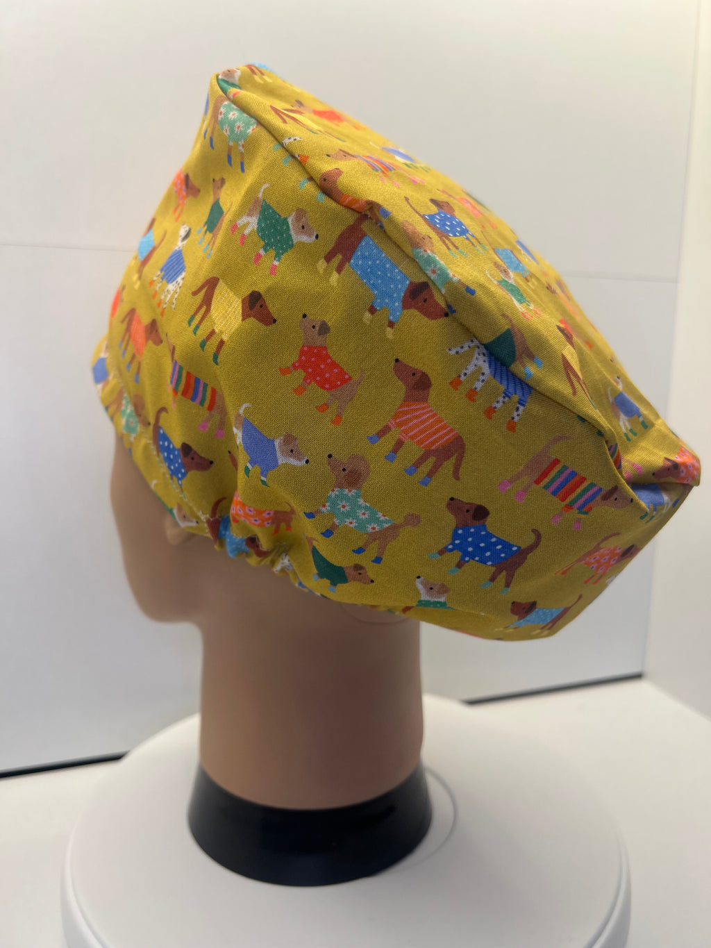 Winter Walkies 100% Cotton Theatre Scrub cap / hat.  UK Handmade