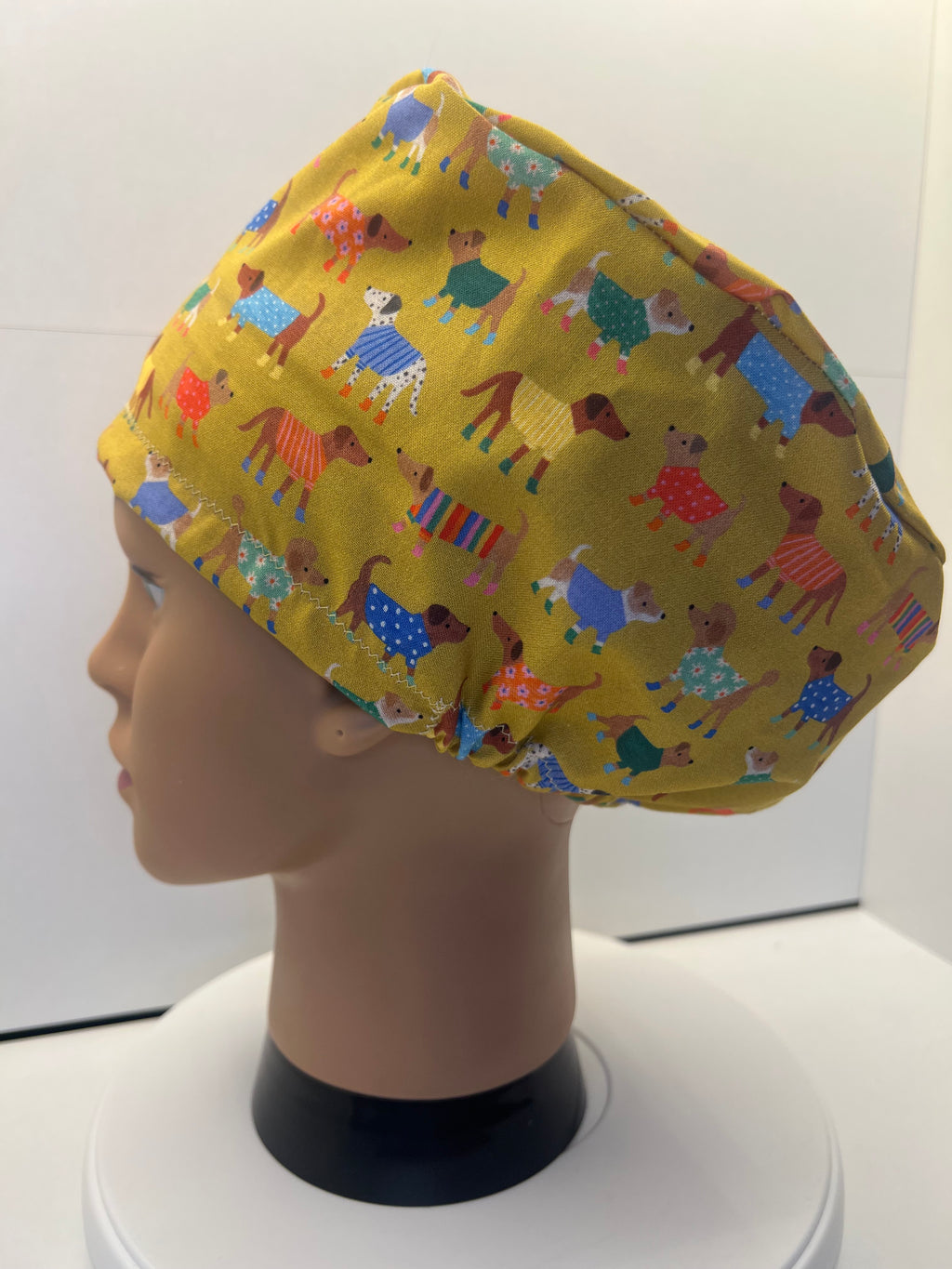 Winter Walkies 100% Cotton Theatre Scrub cap / hat.  UK Handmade