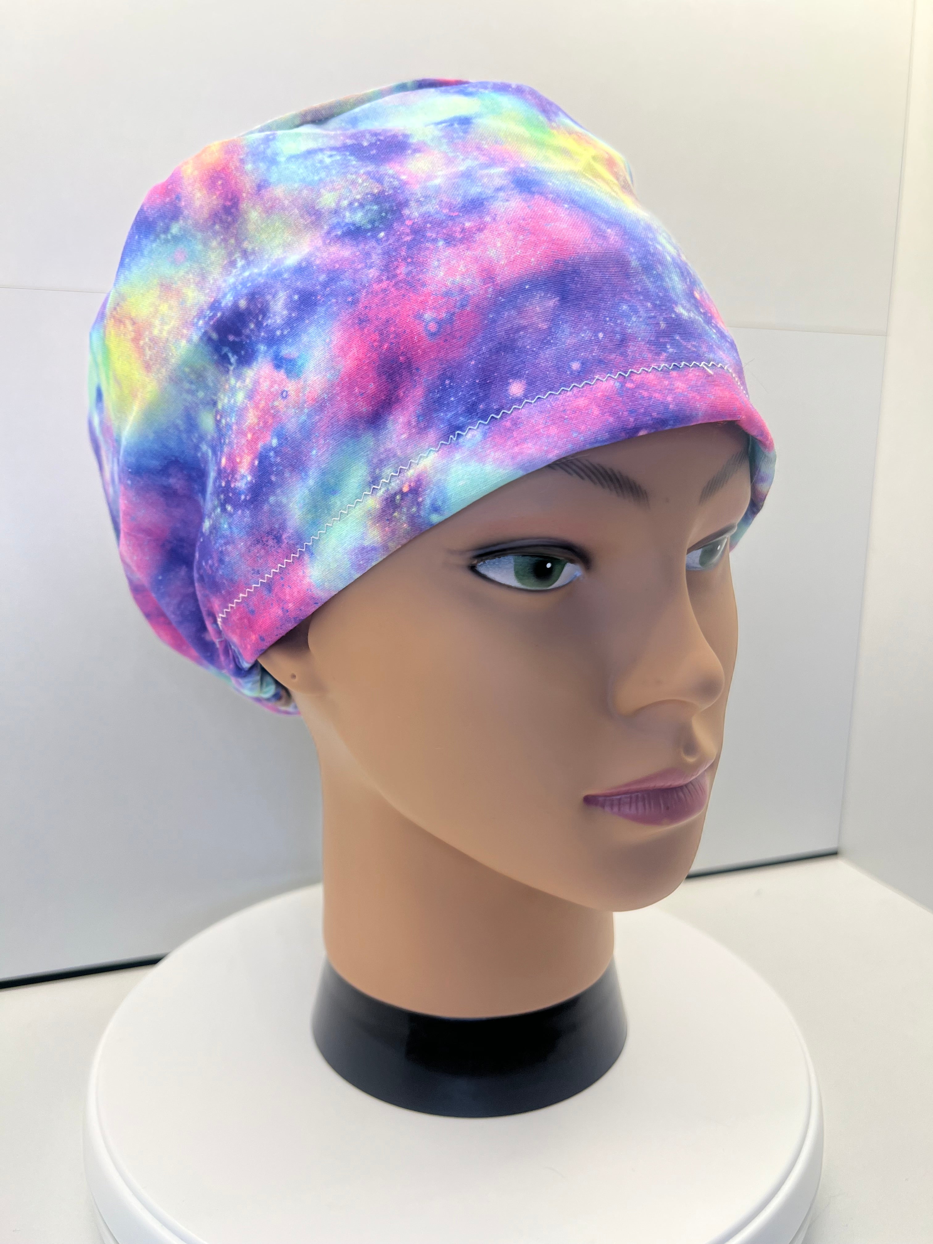 Cosmic Blush 100% Cotton Scrub Cap/Theatre Hat - Optional satin Lining