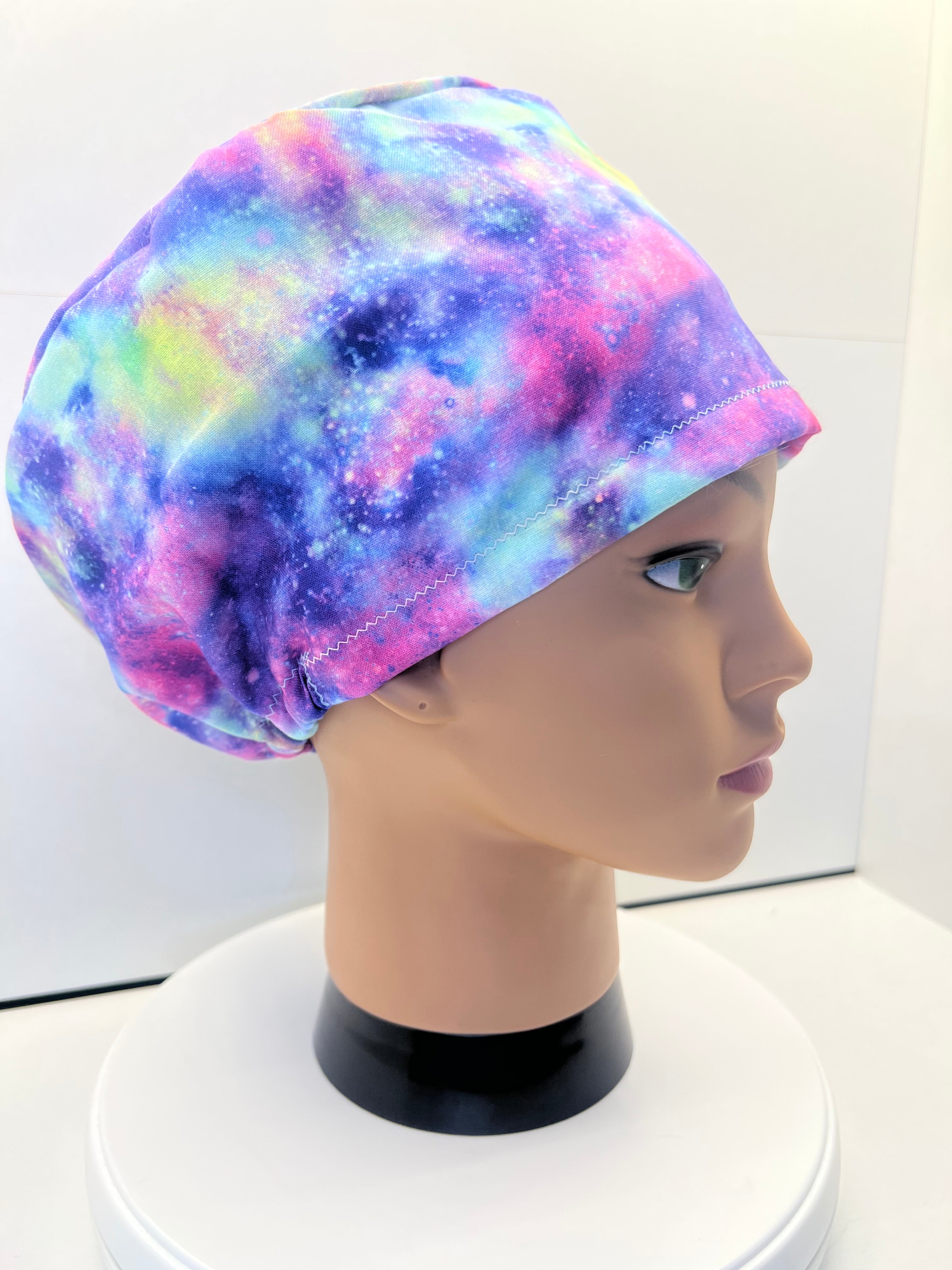 Cosmic Blush 100% Cotton Scrub Cap/Theatre Hat - Optional satin Lining