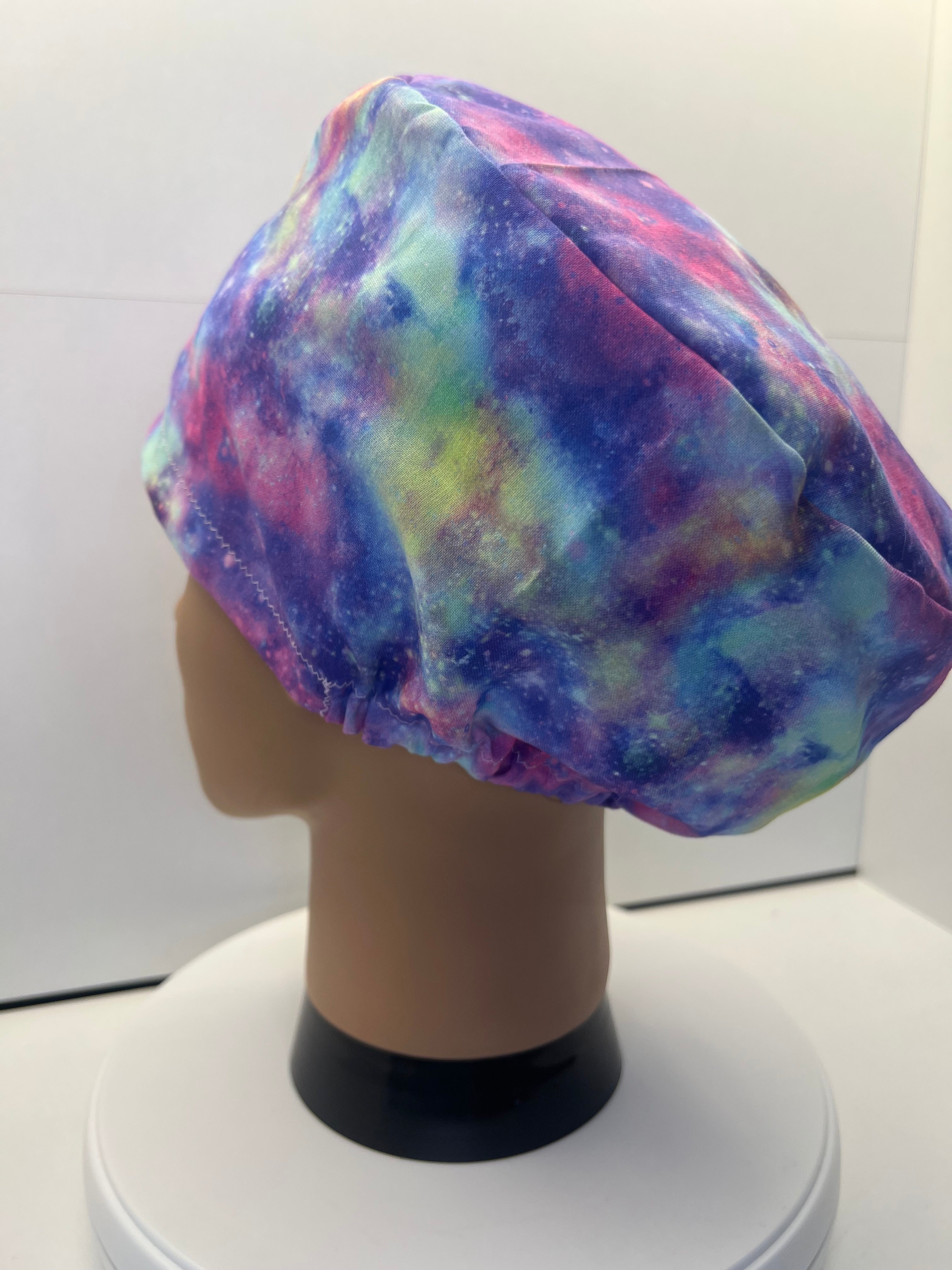 Cosmic Blush 100% Cotton Scrub Cap/Theatre Hat - Optional satin Lining