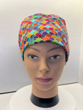 Mermaid Mosaic 100% Cotton Scrub Cap/Theatre Hat - UK Handmade