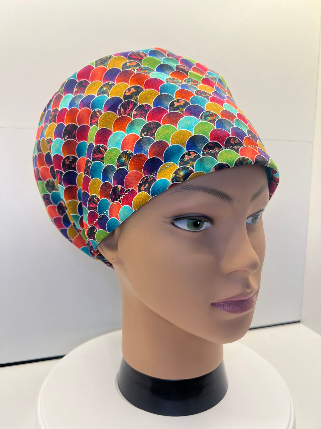 Mermaid Mosaic 100% Cotton Scrub Cap/Theatre Hat - UK Handmade
