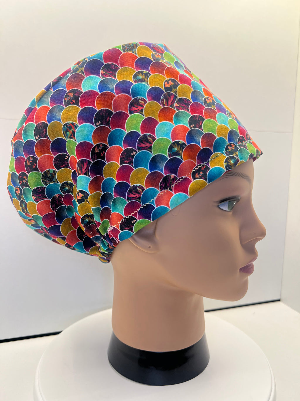 Mermaid Mosaic 100% Cotton Scrub Cap/Theatre Hat - UK Handmade