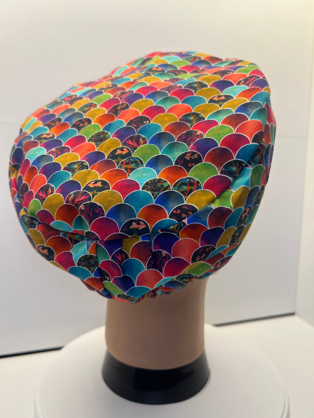 Mermaid Mosaic 100% Cotton Scrub Cap/Theatre Hat - UK Handmade