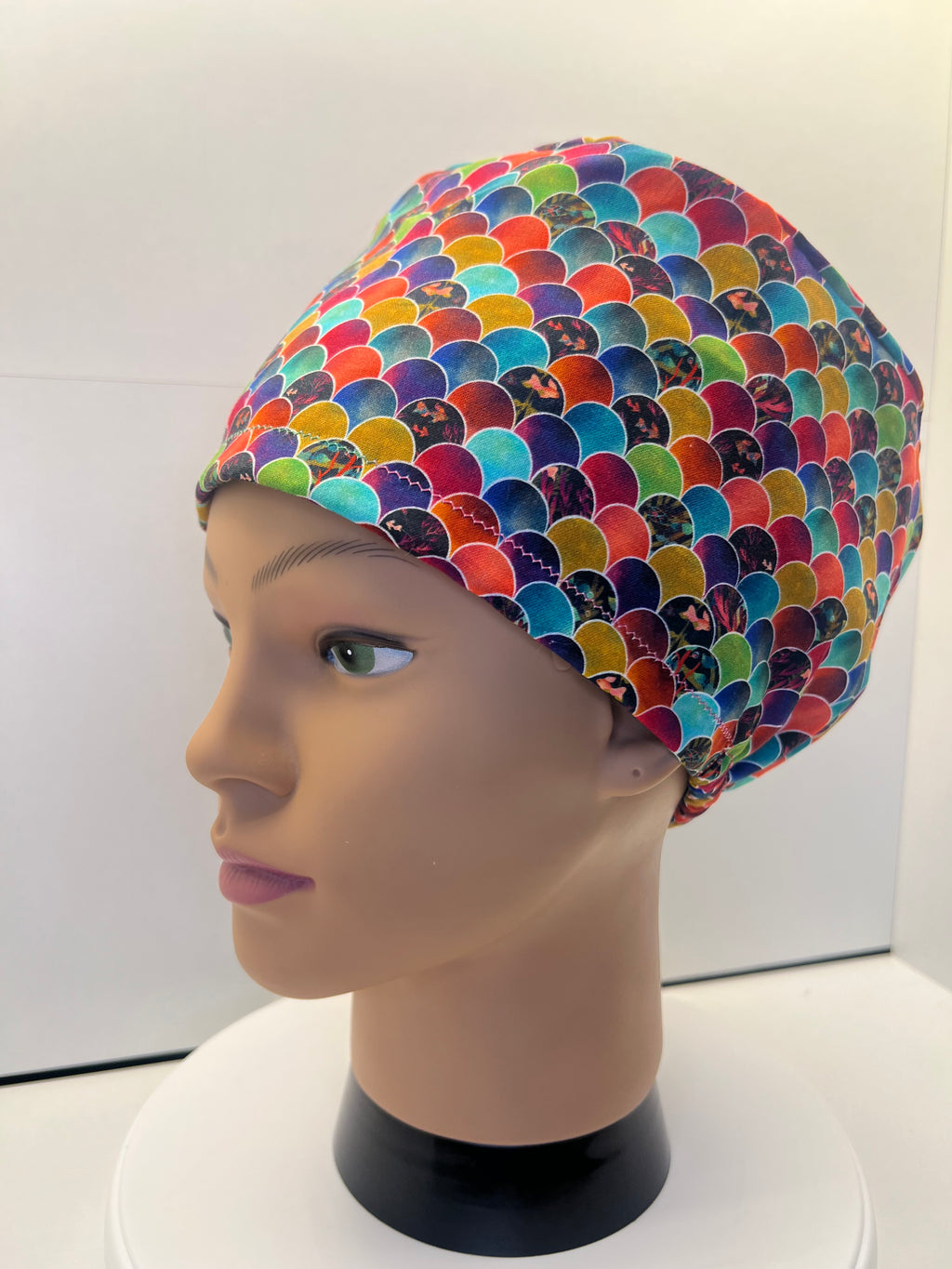 Mermaid Mosaic 100% Cotton Scrub Cap/Theatre Hat - UK Handmade