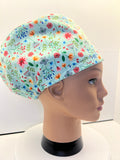 Mint Meadow 100% Cotton Scrub Cap/Theatre Hat - UK Handmade