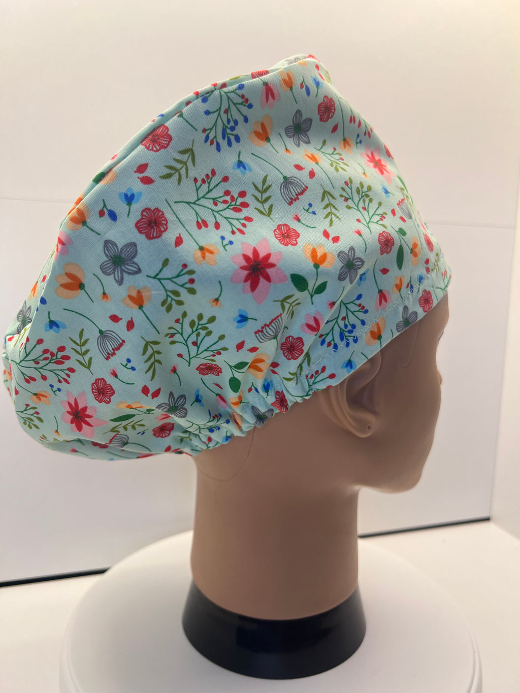 Mint Meadow 100% Cotton Scrub Cap/Theatre Hat - UK Handmade