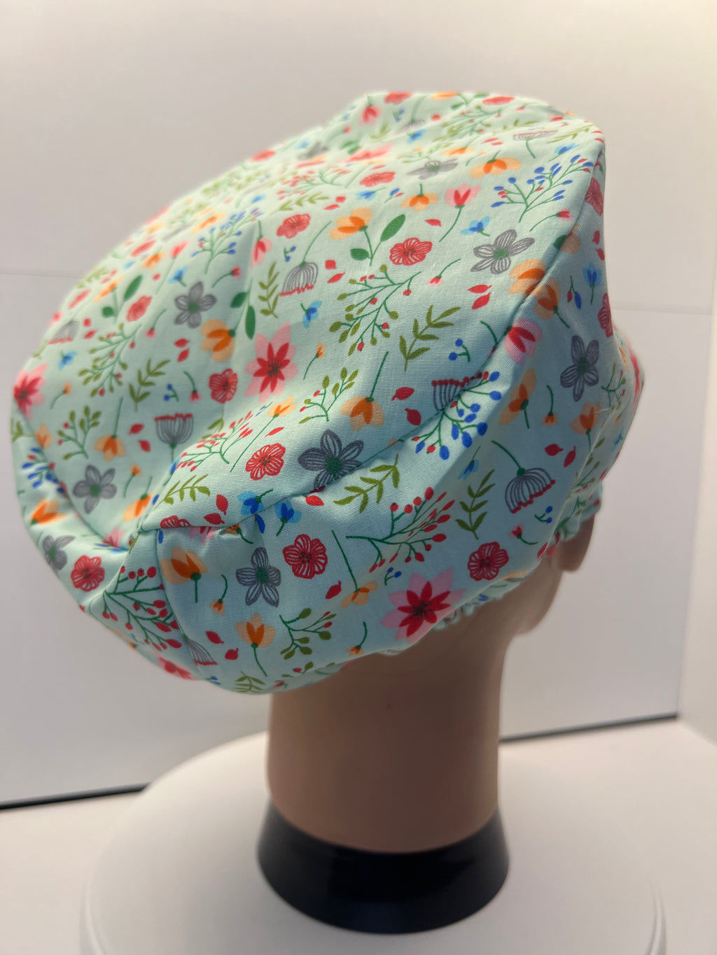 Mint Meadow 100% Cotton Scrub Cap/Theatre Hat - UK Handmade