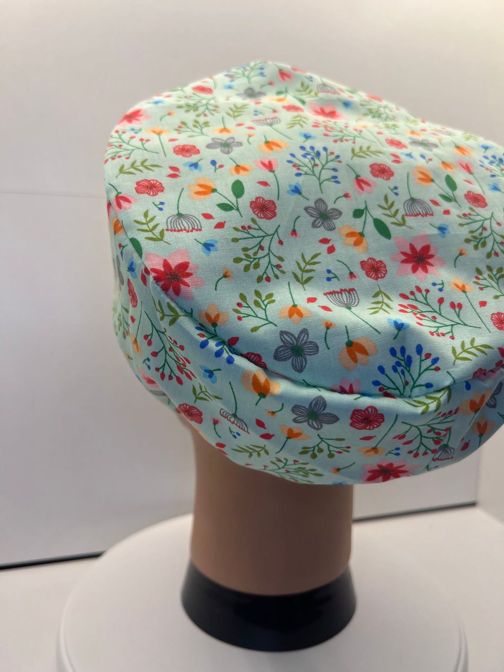 Mint Meadow 100% Cotton Scrub Cap/Theatre Hat - UK Handmade