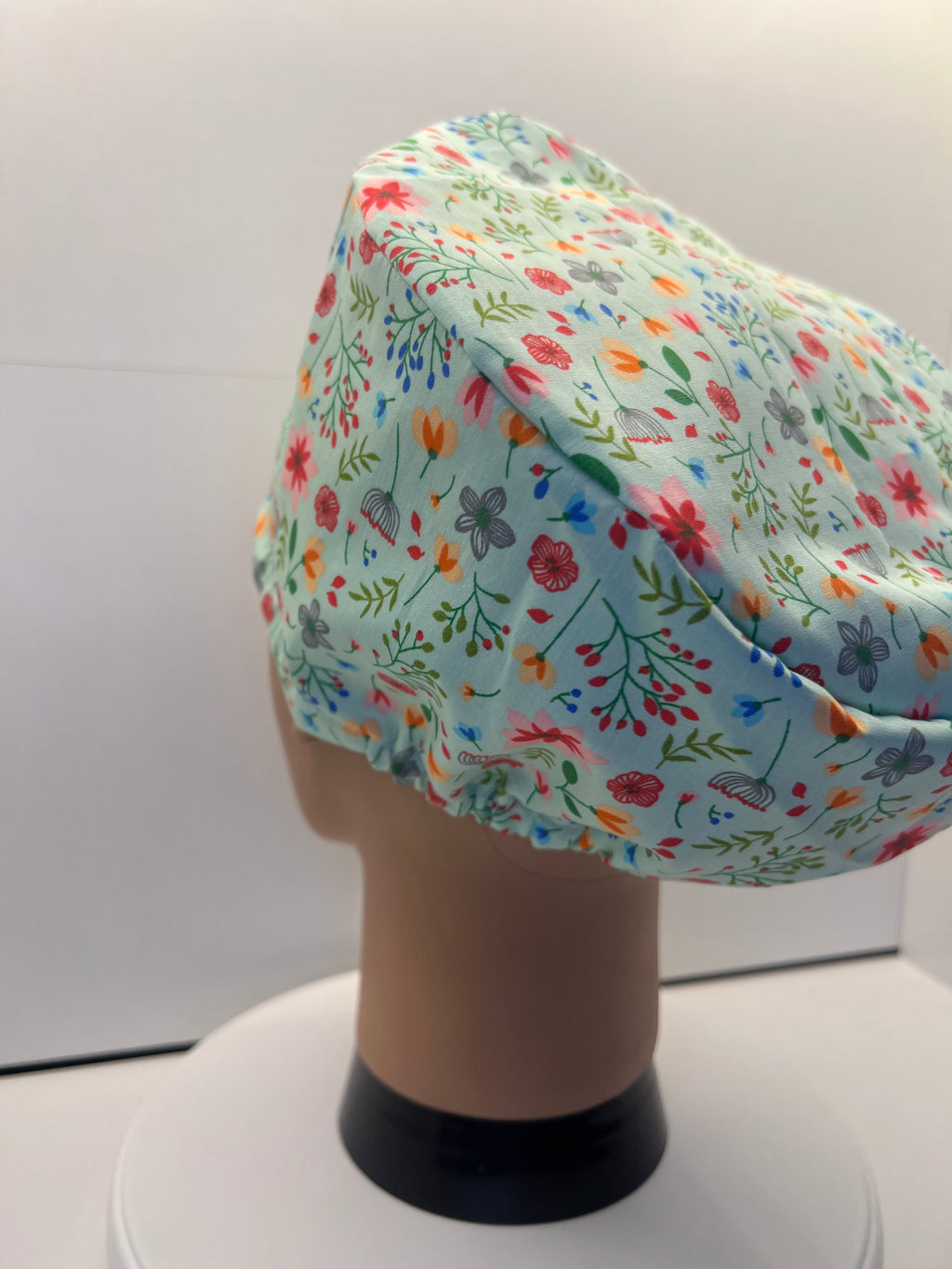 Mint Meadow 100% Cotton Scrub Cap/Theatre Hat - UK Handmade