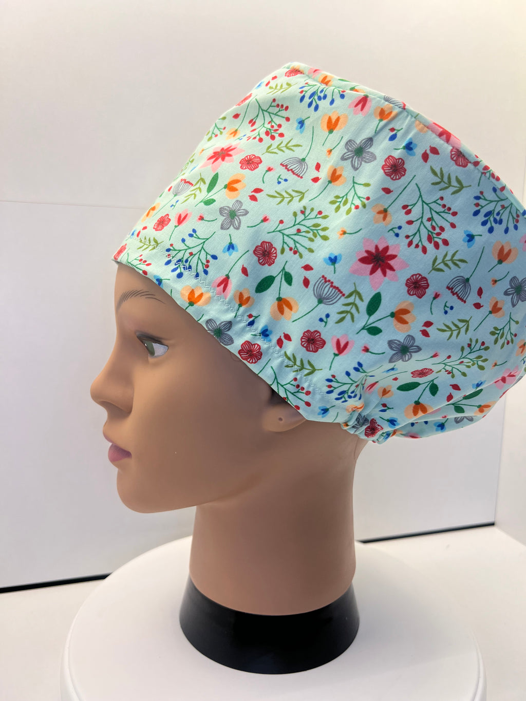 Mint Meadow 100% Cotton Scrub Cap/Theatre Hat - UK Handmade