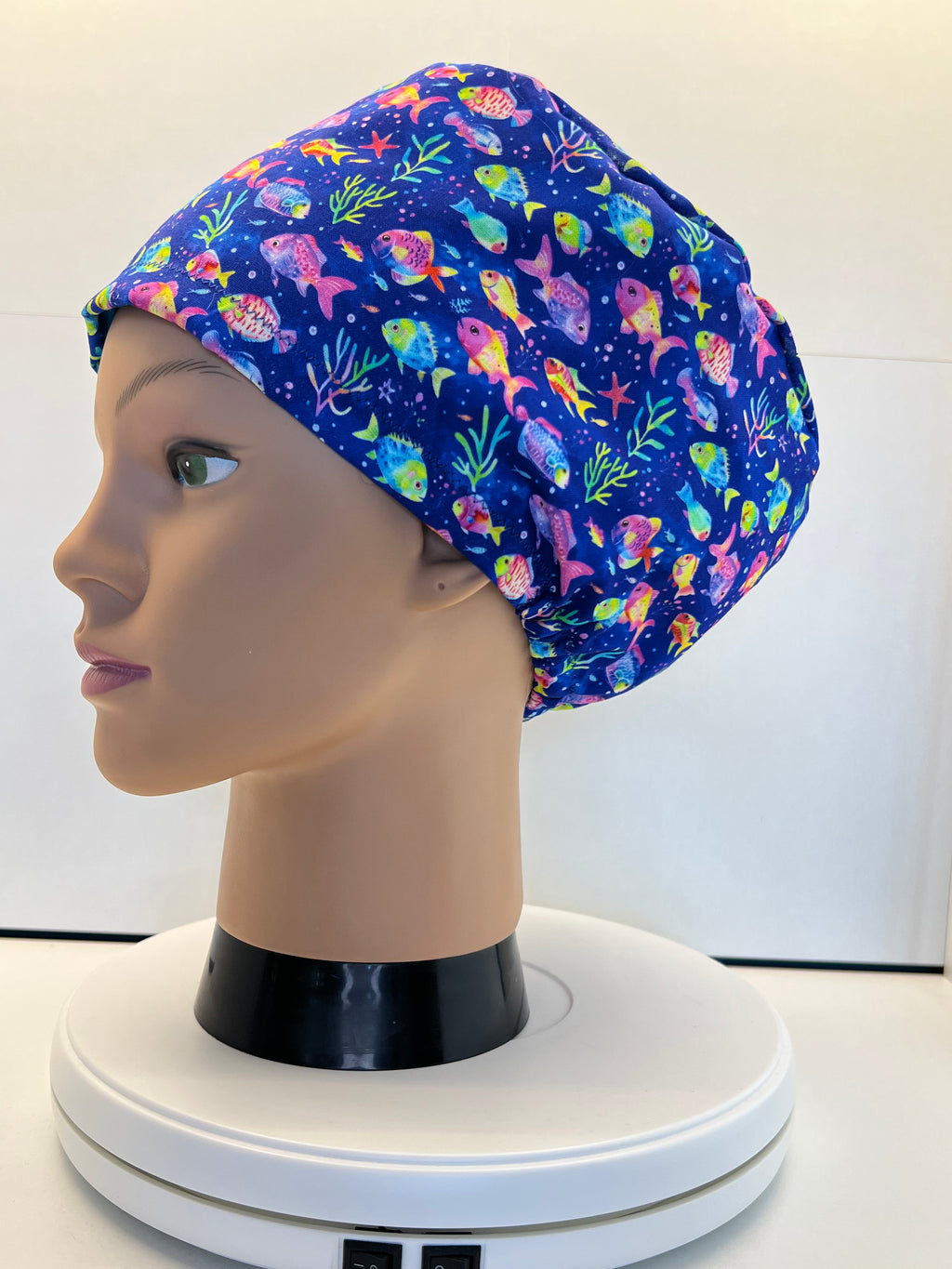 Rainbow Reef 100% Cotton Scrub Cap/Theatre Hat - Optional Satin Lining