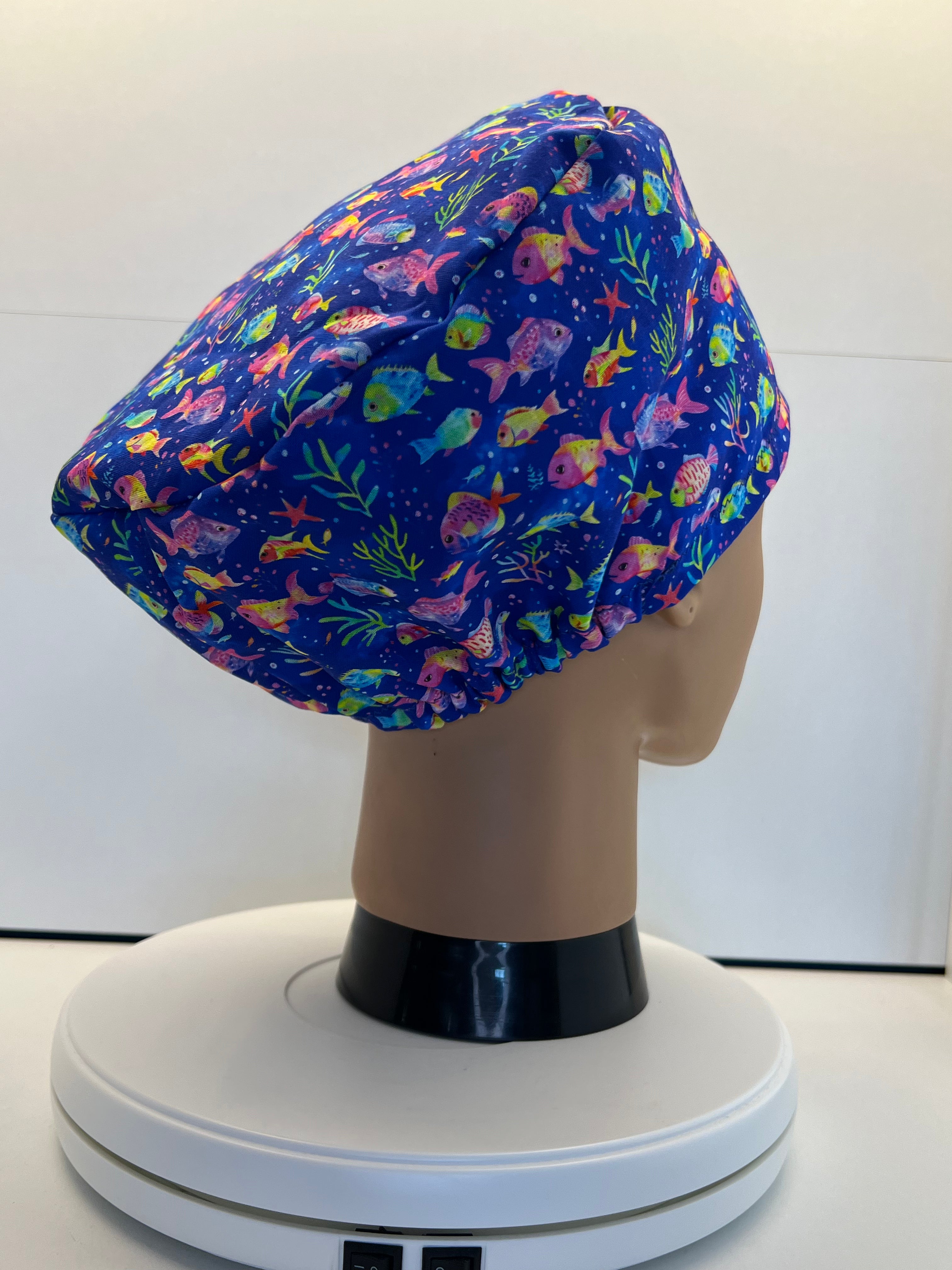 Rainbow Reef 100% Cotton Scrub Cap/Theatre Hat - Optional Satin Lining
